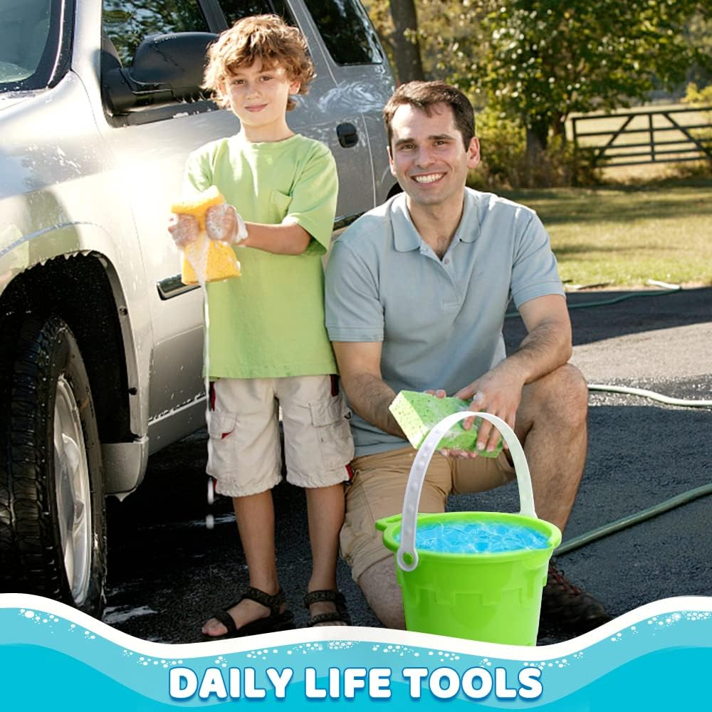 Beach Sand Castle Buckets Toy Set for Kids Adults, Castle Model Bucket Sand Pail Water Bucket for Beach Fun Summer Party Garden Tool Kits Camping Sandbox Accessory (3PCS) image number 6