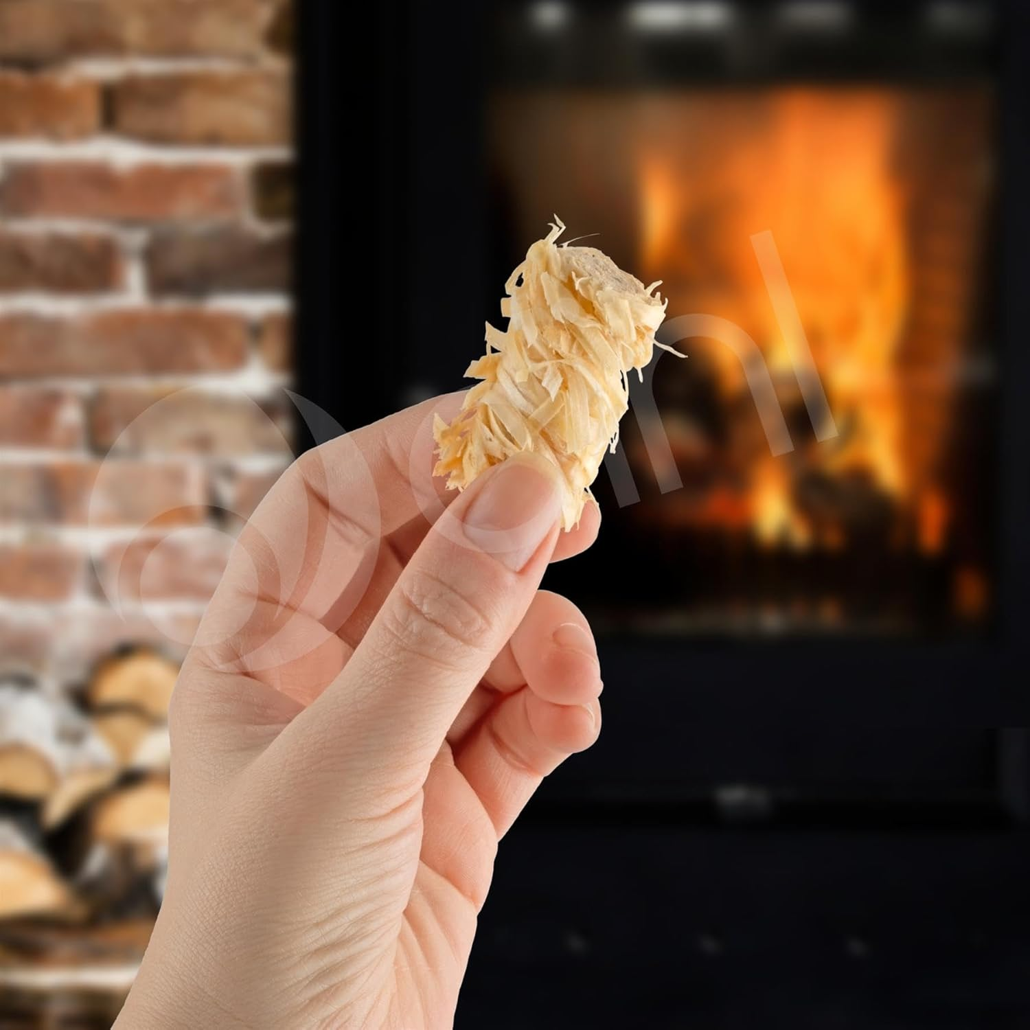 Dihl 200 X Natural Fire Lighters, Quick Wax 200Pcs Wood Wool Flame Fire Starters, Safe to Use. Ideal for BBQ, Barbecue, Fire Pit, Pizza Oven and Stoves Lighter Firelighters &ndash; 200 Pack