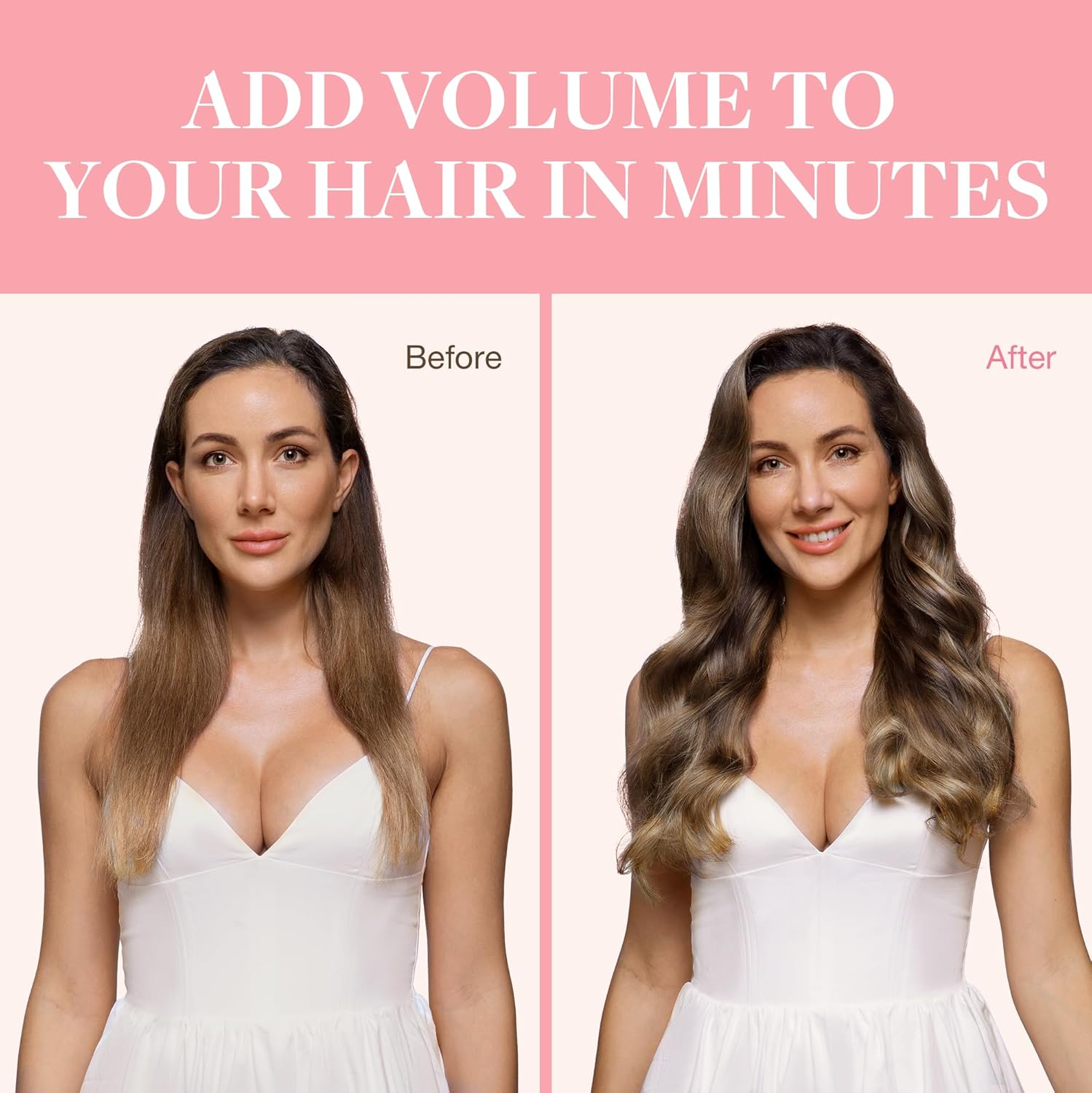 GOO GOO Clip in Hair Extensions Real Human Hair, Hair Extensions Clip for Women, Natural Human Hair, 16Inch 120G 7Pcs, 4/27/4 Balayage Chocolate Brown to Caramel Blonde image number 4