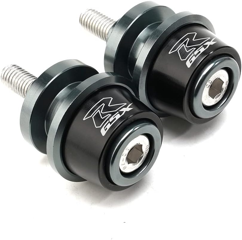 Motorcycle Swing Arm Spools Sliders, CNC Swing Arm Stand Screw, Swingarm Stand Paddock Compatible for Suzuki GSXR1000 GSXR1300 GSX8R GSX-8R GSXR600 GSXR750 GSXR 125 GSXR 150 (Black)