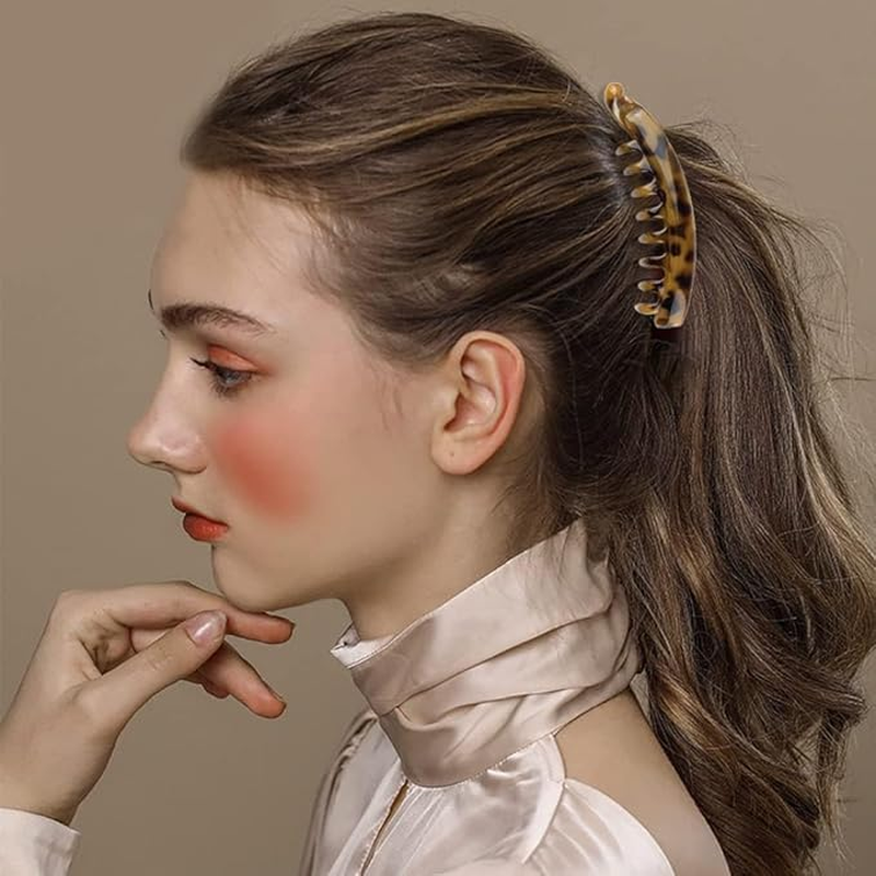 Nonslip Clincher Combs Big Banana Comb,3Pcs Banana Clip Clincher Comb Hair Grips,Big Matte Banana Hair Clip Clincher Comb,Large Banana Hair Clip Clincher Comb,Banana Clip Hair Clincher Comb for Women image number 3