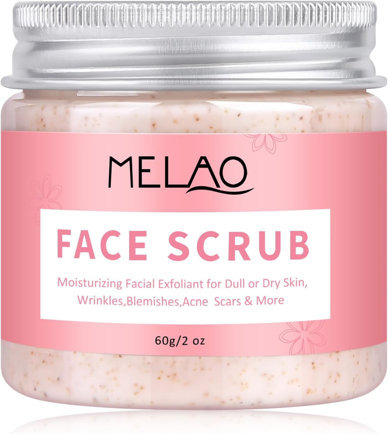 Natural Face Scrub with Shea Butter, Jojoba Oil, Retinol, Salicylic Acid, and Vitamin E - Gentle and Effective Exfoliation and Skin Renewal - 100% Vegan and Cruelty-Free - 60G image number 4