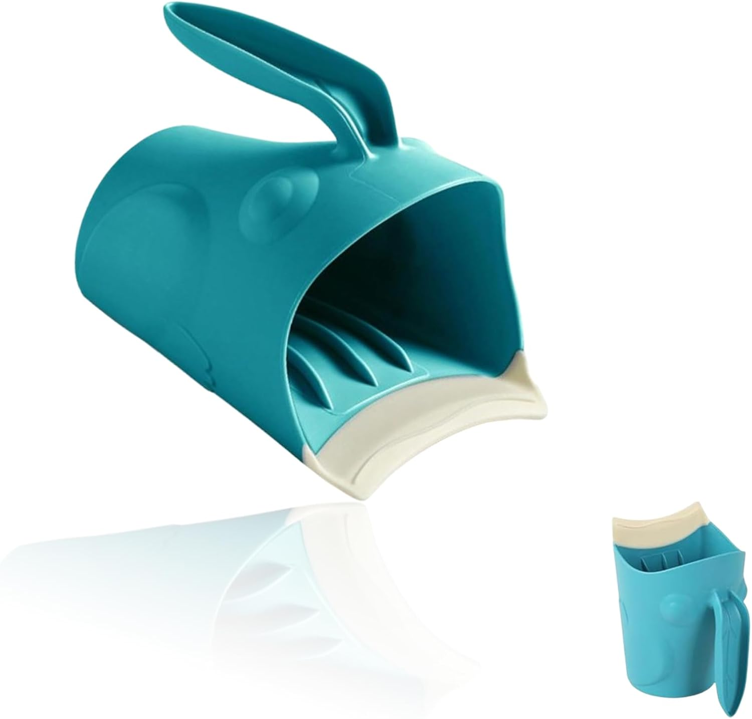 Baby Shampoo Rinse Cup - Gentle Hair Washing for Babies, Protects Eyes, Easy Bath Time (Blue) image number 5