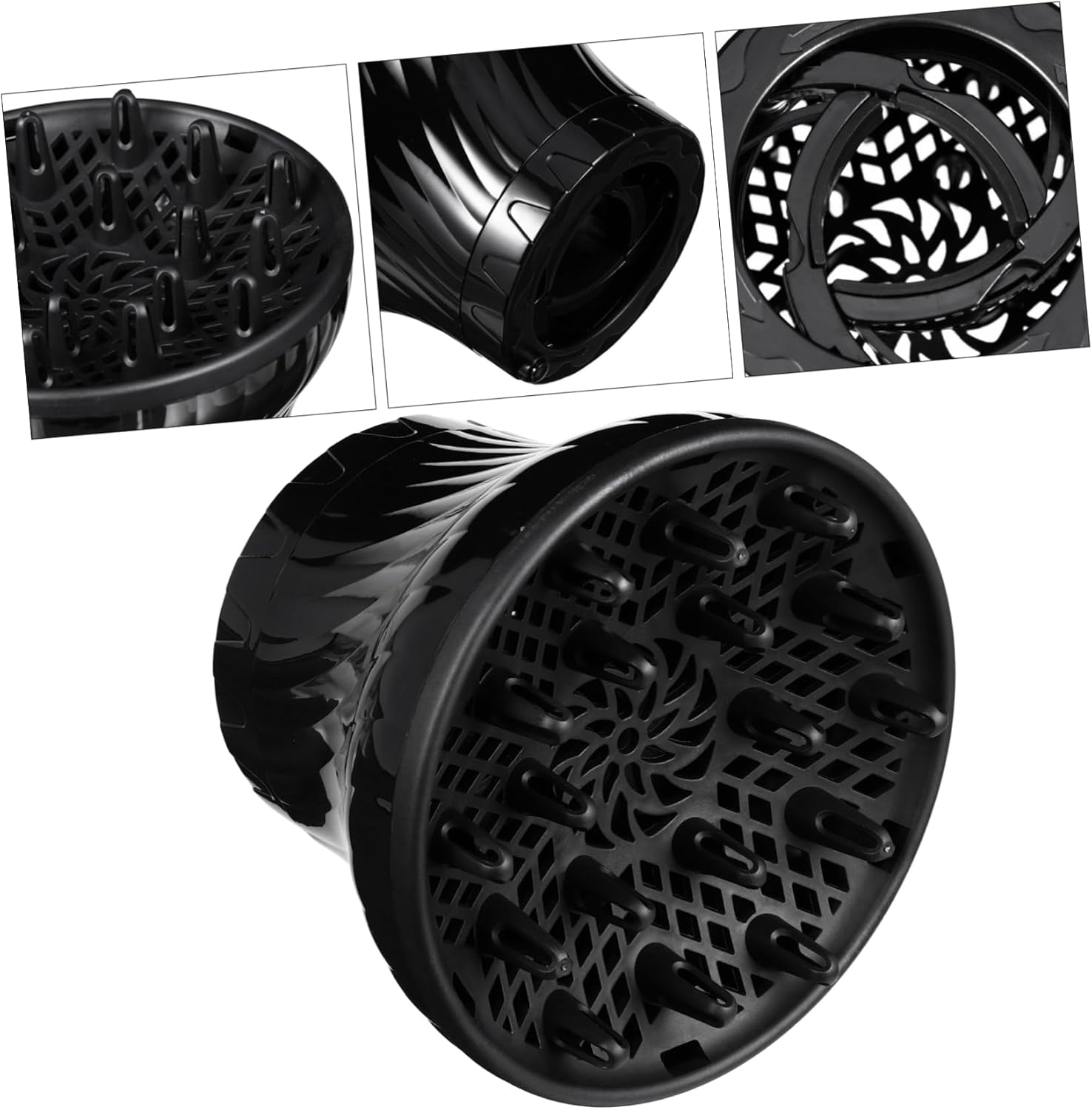 Healvian Portable Hair Dryer Diffuser Mask Plastic Blow Cover for Travel Curly Hair image number 1