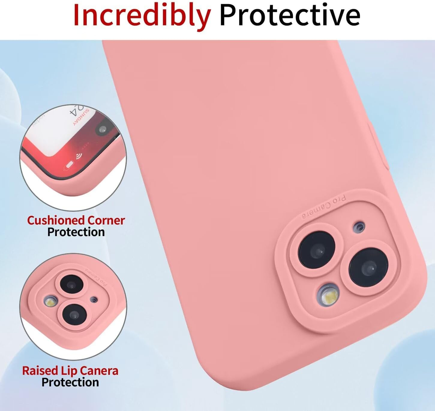 ILING Liquid Silicone Case for Xiaomi Redmi 15C 5G/4G/POCO C85, Simple Plain Ultra Thin Soft TPU Bumper Shockproof Scratch-Resistant Protective Case Matt Elegant Women'S Mobile Phone Case (Pink) image number 1