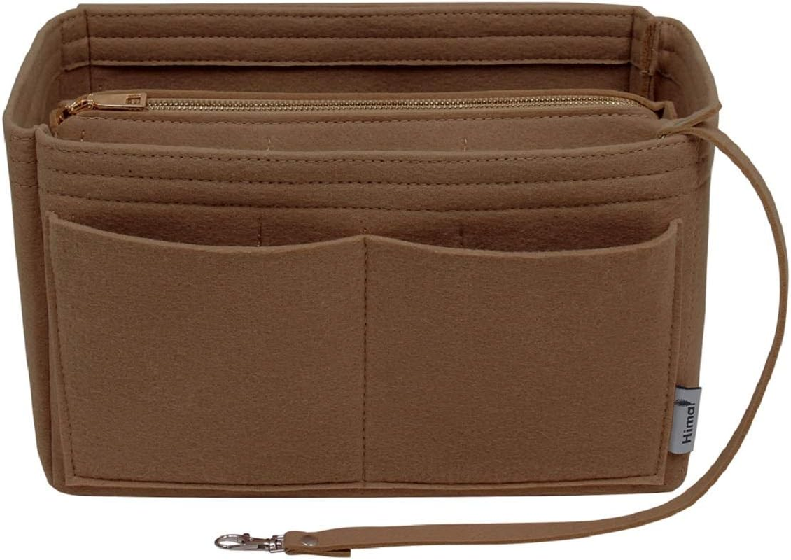 Himai Purse Organizer Insert, Bag Organizer, Bag in Bag, Perfect for Speedy Neverfull and More, 5 Size, Lighting Coffee, Slender Large image number 5
