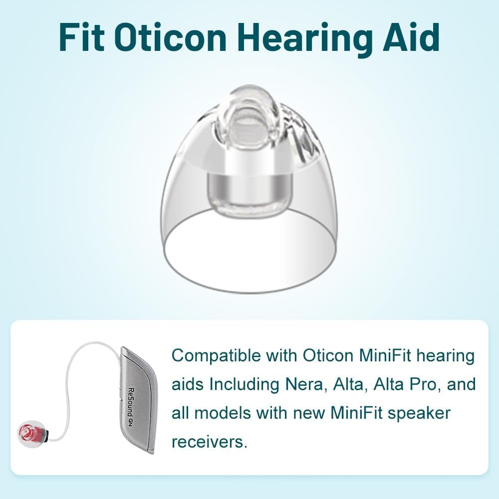 20Pcs Oticon Hearing Aid Domes, Minifit Bass 6MM Double Vent Domes for Oticon Replacements, Universal Hearing Aid Supplies and Accessories, Oticon Prowax Minifit, Resound Hearing Aid Domes(2-Pack) image number 6