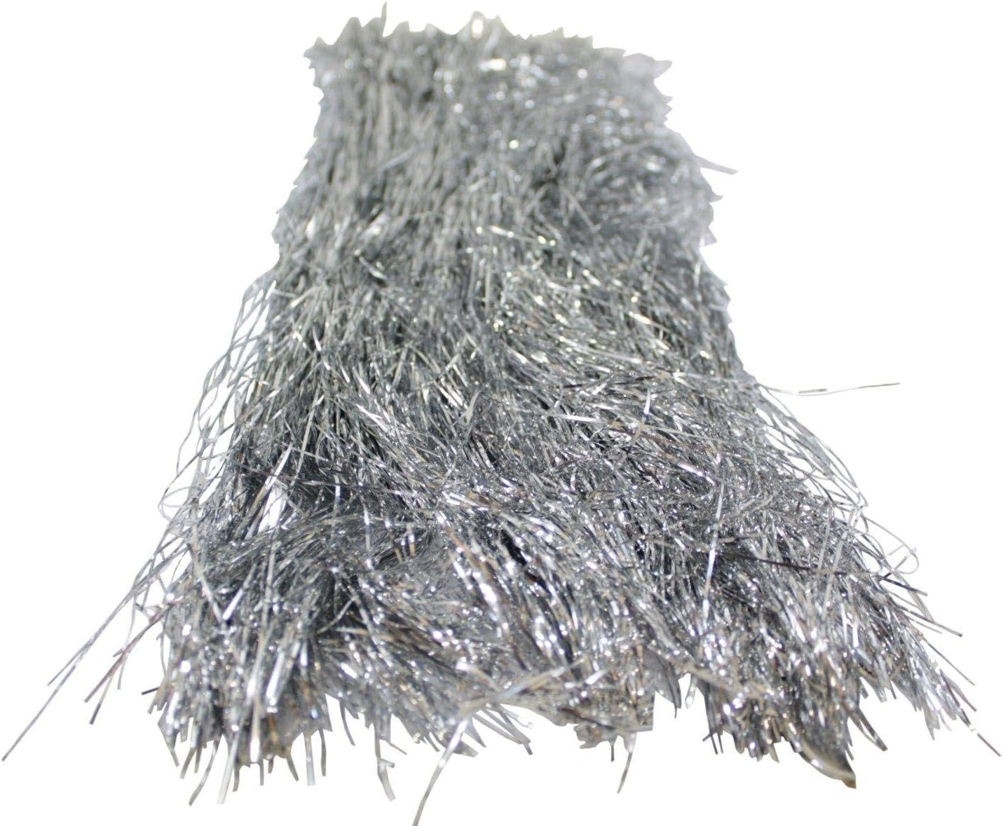 Silver Tinsel for Christmas Tree - 46Cm - 1000 Strands - Icicles image number 1