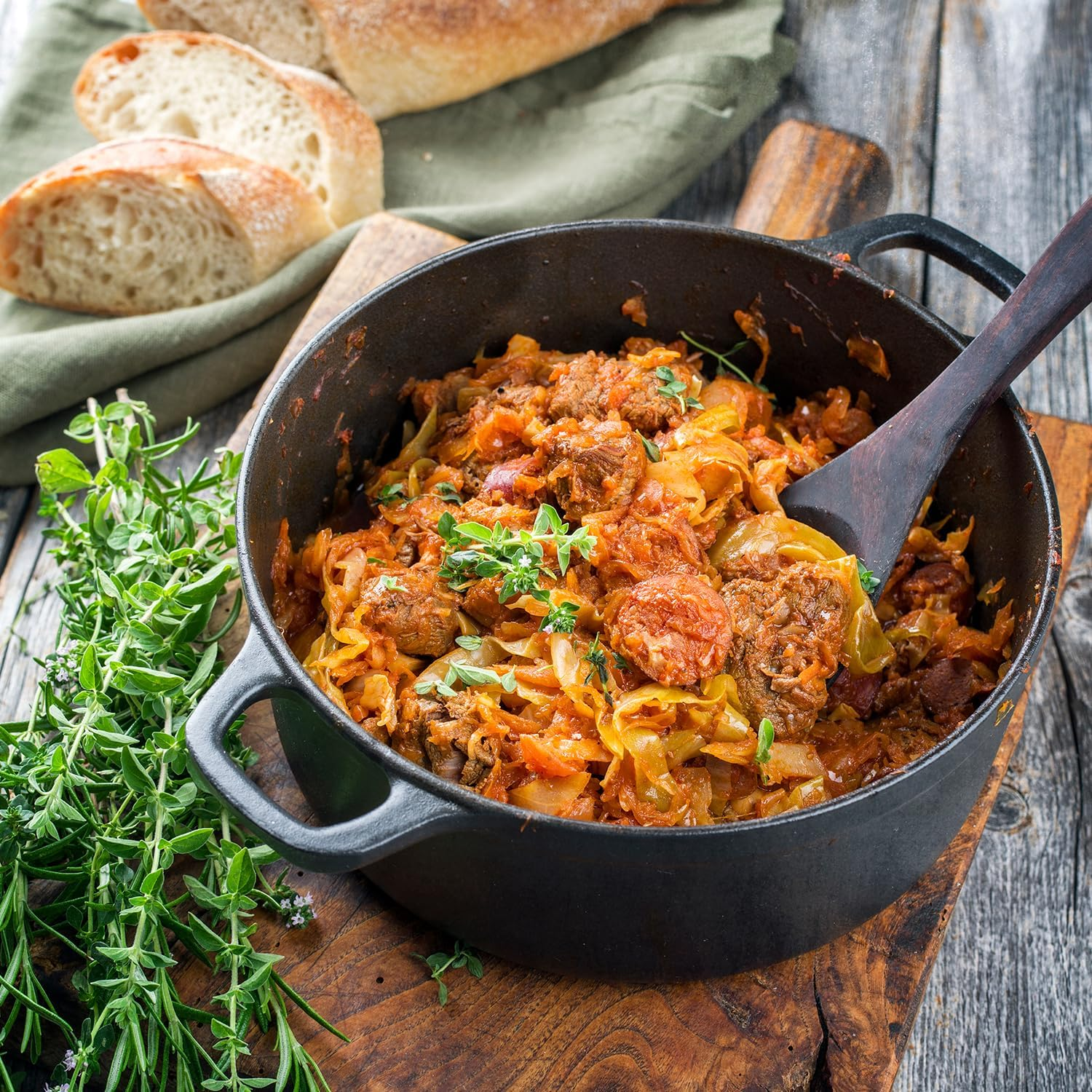 Joeji'S Kitchen Dutch Oven 4.7L Pre-Seasoned Cast Iron Pot with 1.75L Multiuse Lid Suitable for Oven & All Hob Types - 2 in 1 Cast Iron Dutch Oven Pot for Bread Making Braising Meat Simmering Stew & More image number 6