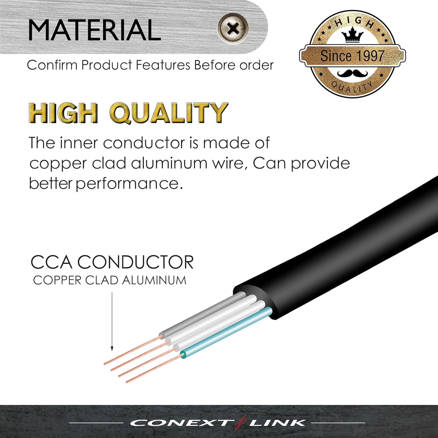 RJ11 4P4C Modular Telephone Handset Cable Receiver Coil Cord Wire Black 7 Ft image number 6