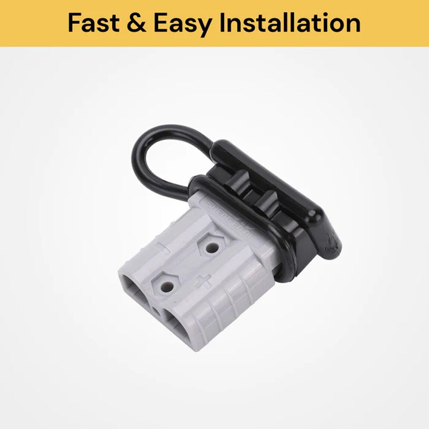 EZONEDEAL 4Pcs 50AMP Battery Dust Cap Black Anderson Plug Cover Style Connectors Connectors for Car Van Modes Motorcycle Exterior Solar DC Caravan Power image number 4