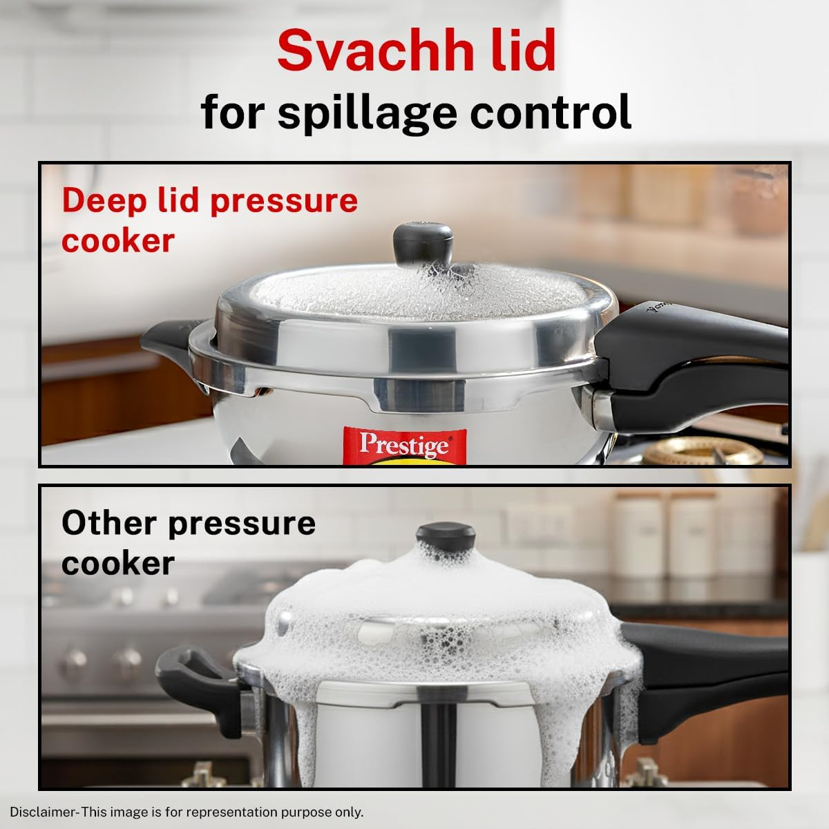 Prestige PRASVSP PRESSURE COOKER, Senior Pan 4L, SILVER image number 1