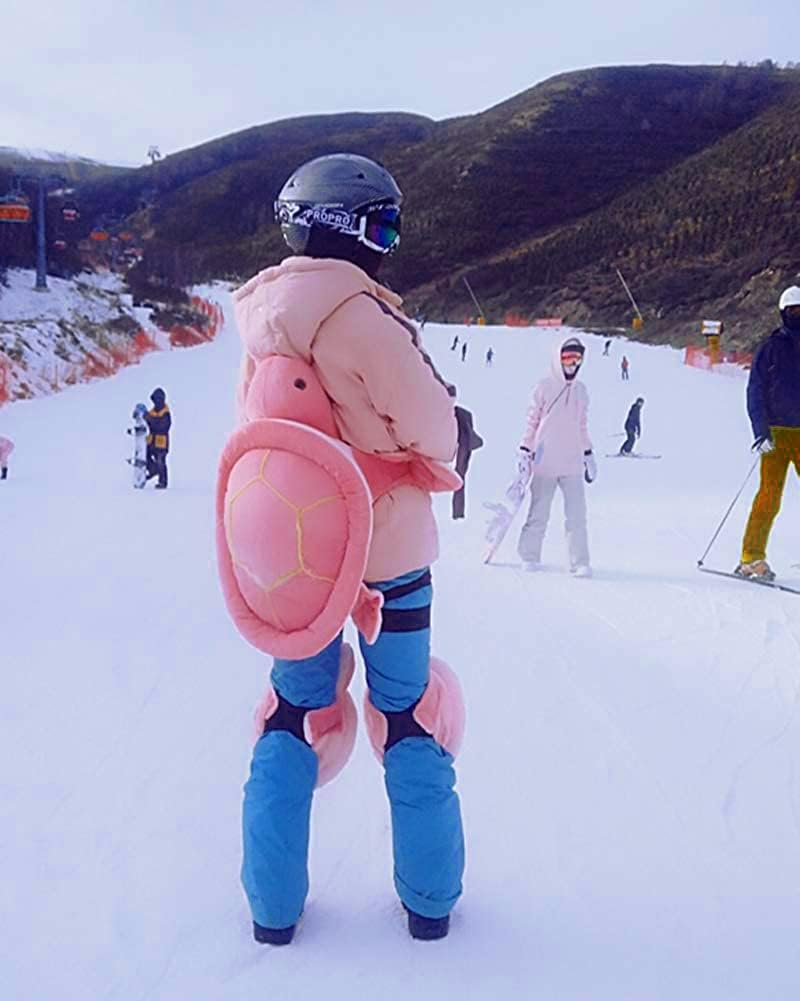 Elegeet Protective Gear for Skiing Skating Snowboarding Cute Turtle Tortoise Cushion (Red, Large) image number 4