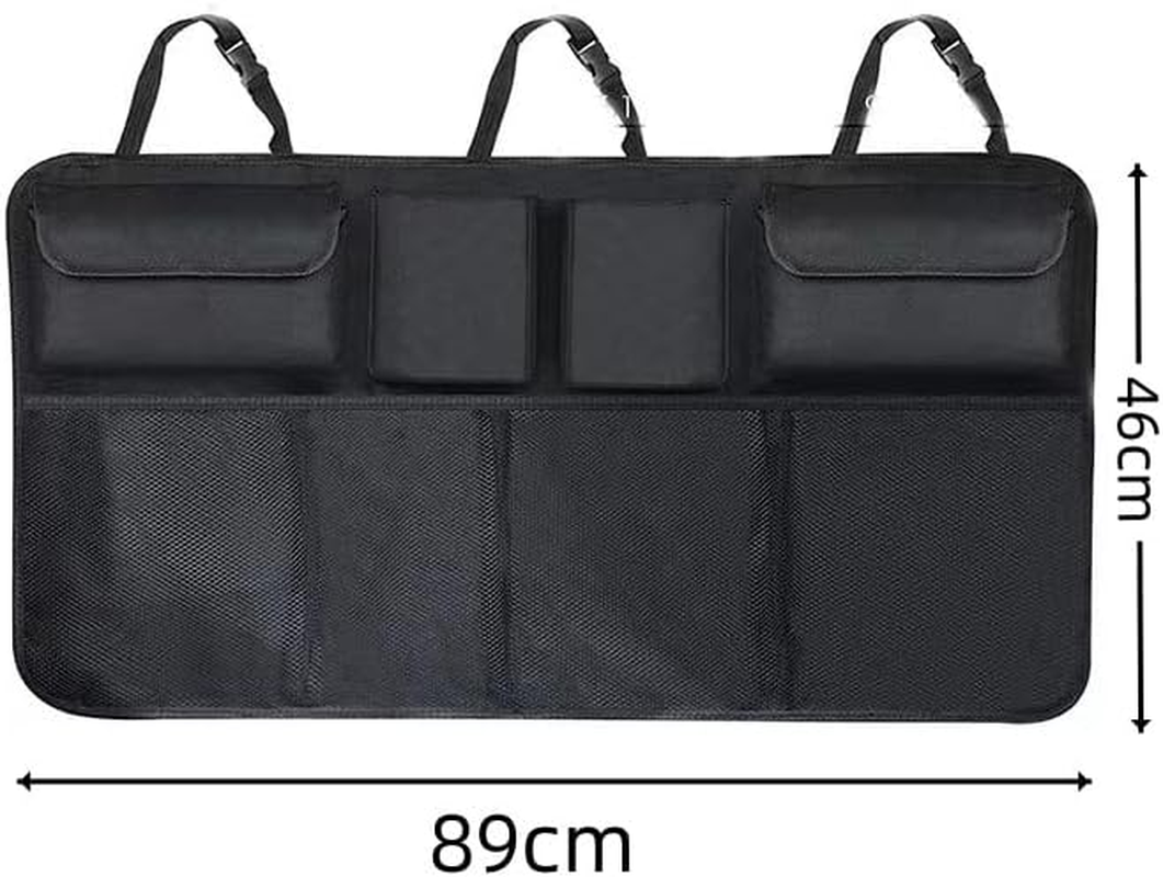Car Trunk Organizer and Storage, Car Hanging Boot Organisers with 8 Enlarged Pockets,Car Trunk Organizer，Backseat Hanging Bag, Car Boot Tidy Storage Bag image number 1