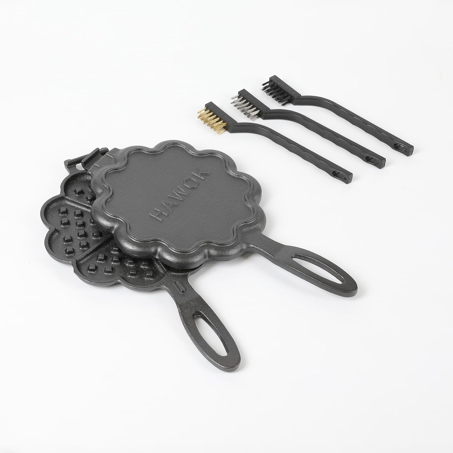 HAWOK Cast Iron Square Waffle Iron Waffle Maker&hellip;