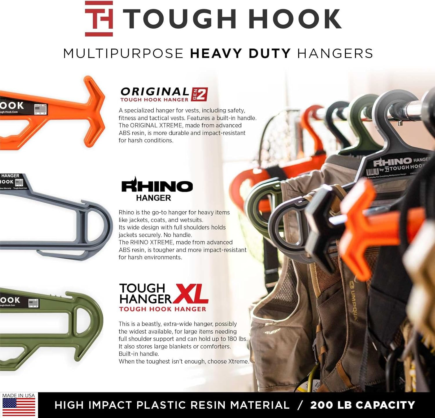 Tough Hook - Heavy Duty Hanger | 150 Lb Load Capacity
