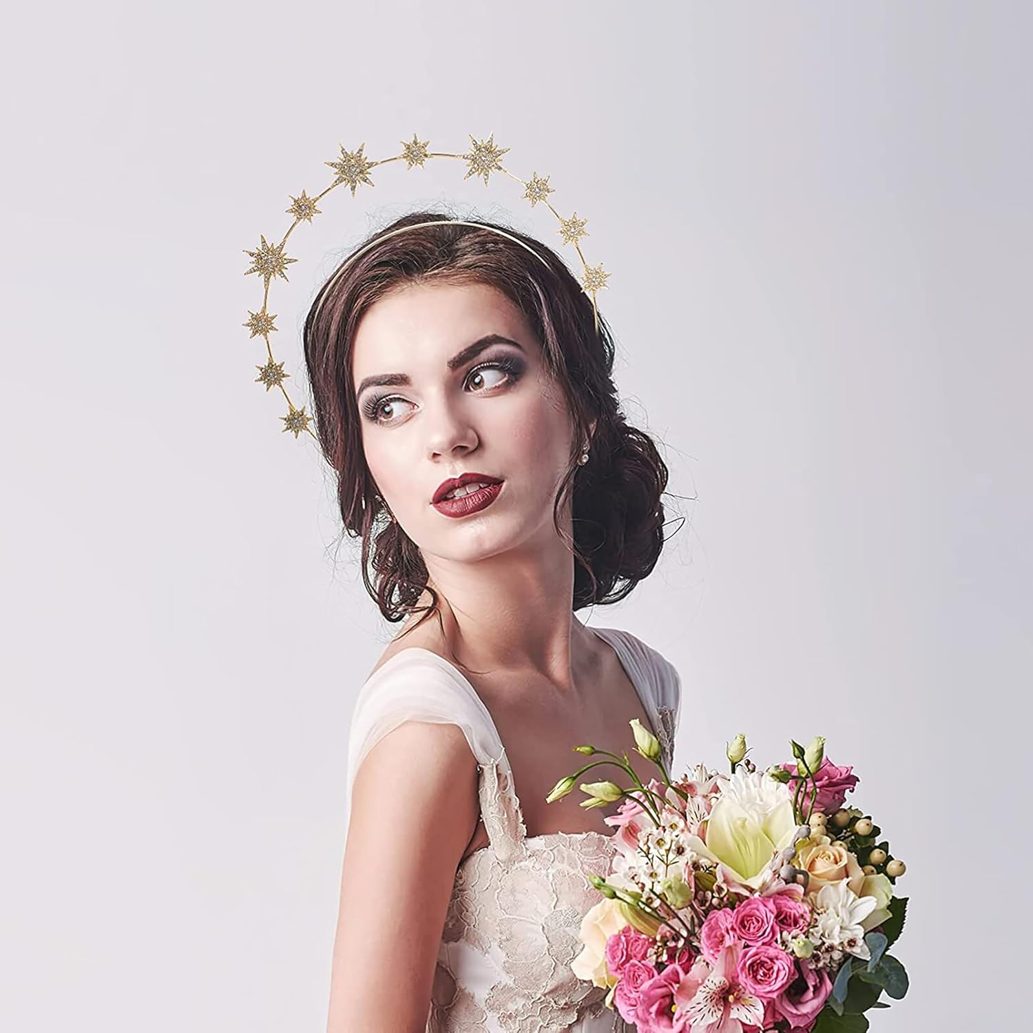 Star Headband, Headband with Star, Crown with Haly Layer Star Headband Carnival Headband Sun Moon and Stars Headband Stars with Star for Party Carnival Birthday Festival image number 5