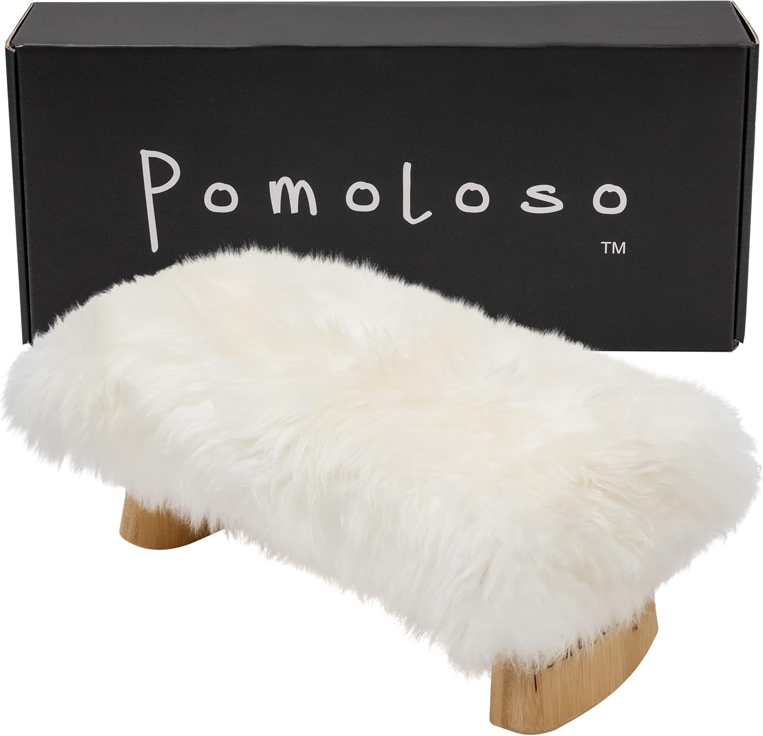 Meditation Bench Luxury Genuine Sheepskin Seat Cover Meditate Deeper & Longer in Pure Comfort - Mindful Prayer Kneeler - Unique Ergonomic Design Supports Back and Knees to Bring Health & Wellbeing image number 2