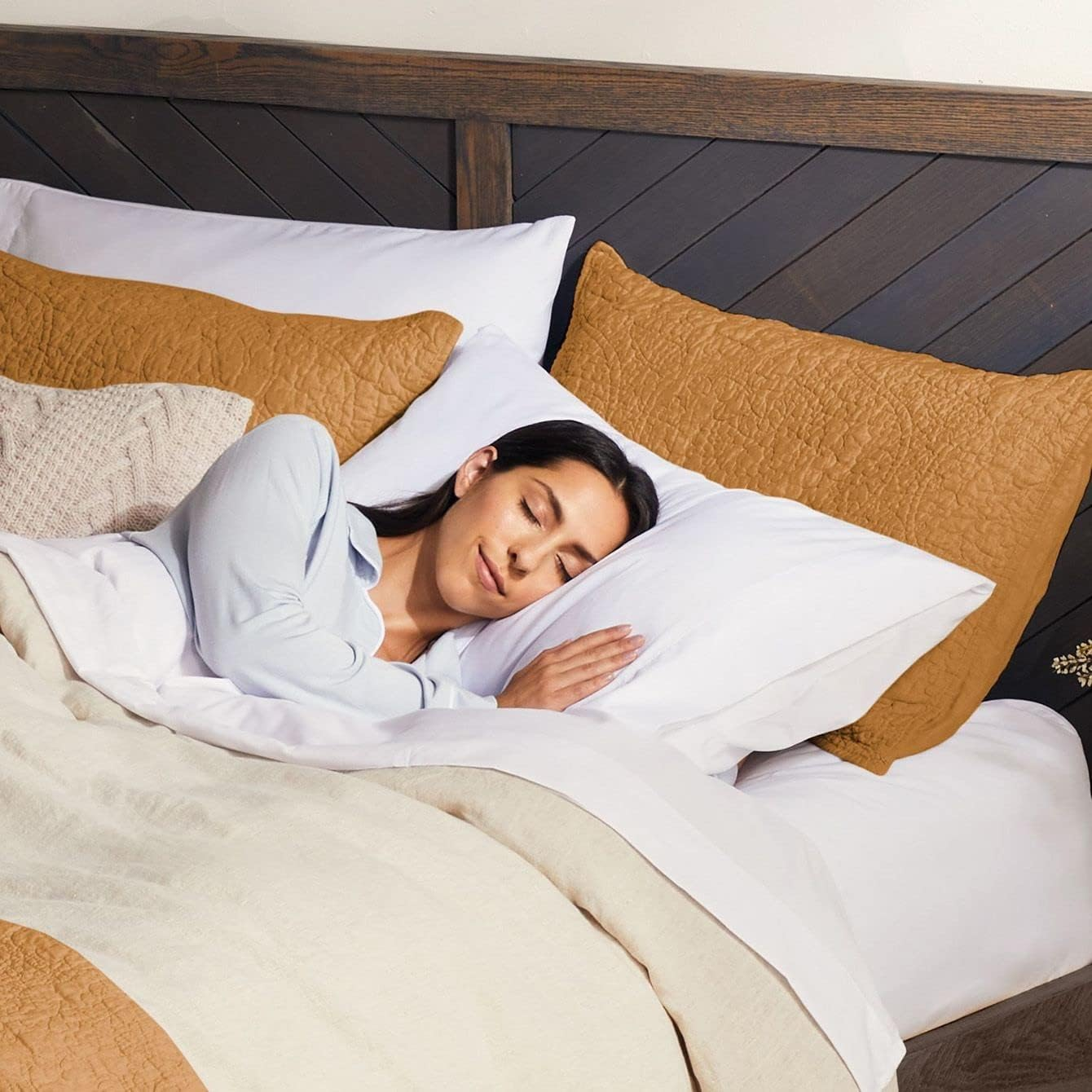 Sunbeam Sleep Perfect Quilted Electric Blanket Queen | Fully Fitted Quilted Cotton Top Layer, Antibacterial, Washable, Auto-Off Timer, Overheat Protection, Dual Controls BLQ6451 image number 5