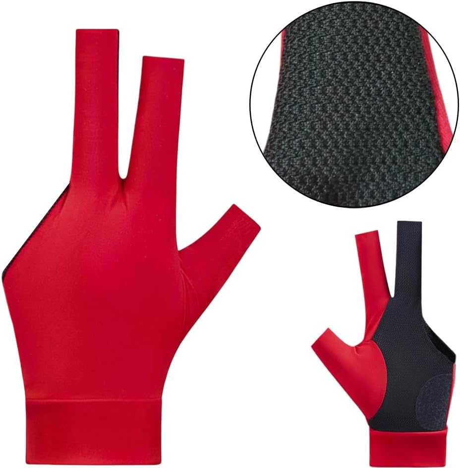 2 Pcs Billiards Glove,Pool Gloves for Left Hand,Shooter Cue Snooker,Breathable,For Women Men Billiard Protect Sports Accessories image number 1