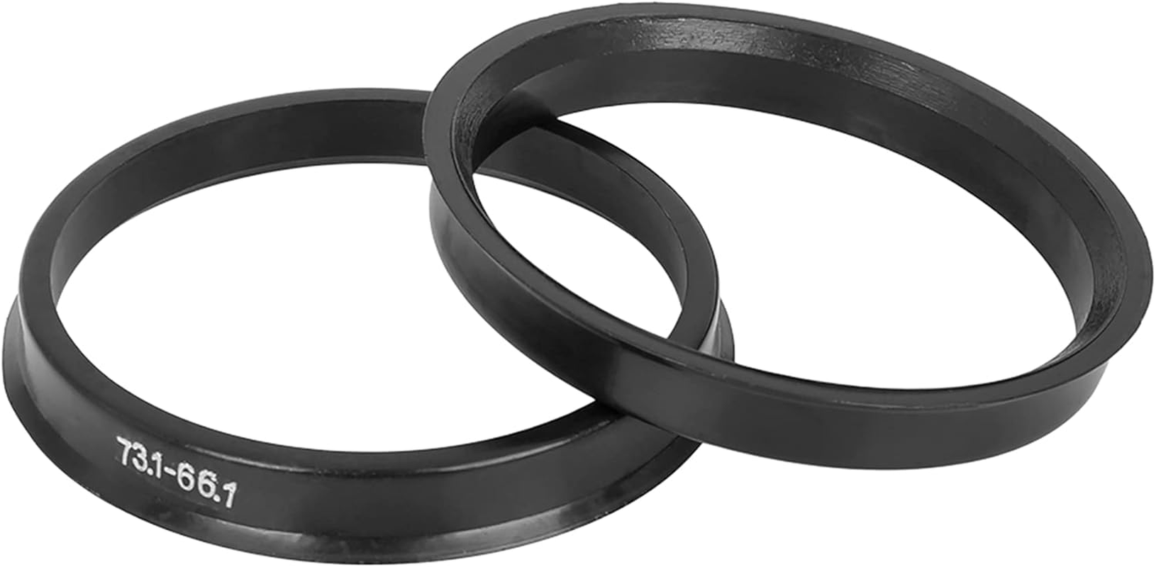 X AUTOHAUX 4Pcs Plastic 73.1Mm to 66.1Mm Car Hub Centric Rings Wheel Bore Center Spacer Black image number 5