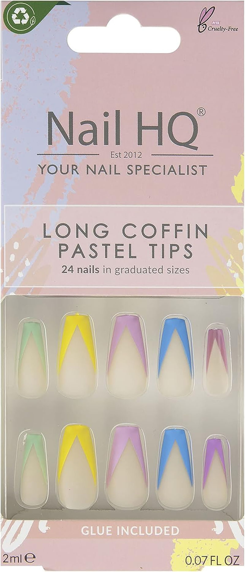 Nail HQ Long Coffin Baby Pink Nails