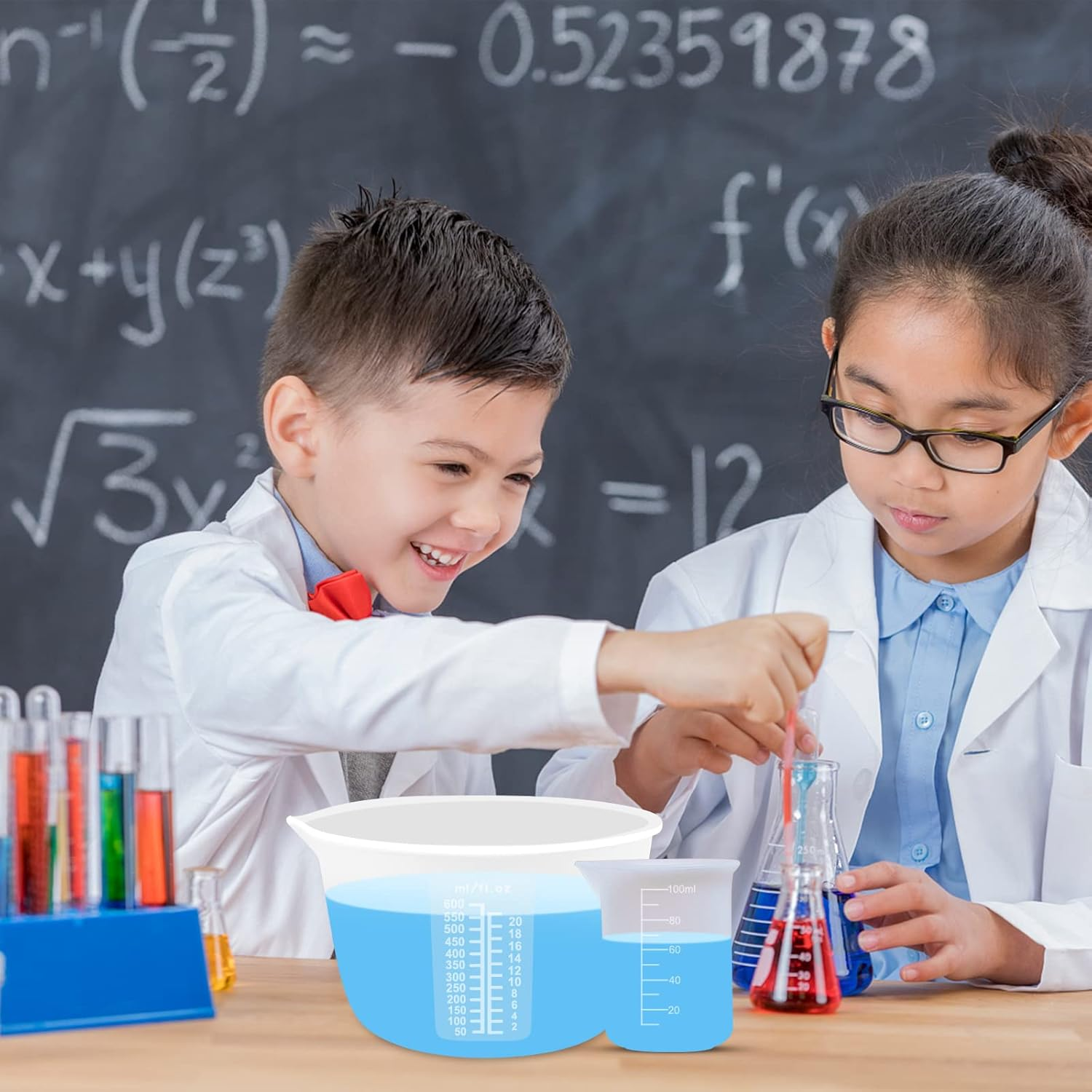 Silicone Resin Measuring Cups Tool Kit, Non-Stick Large Silicone Bowls for Epoxy Resin, Reusable 600&100Ml Silicone Mixing Cup with Stir Sticks, Pipettes, Epoxy Resin Supplies, Molds, Jewelry Making - 2Pcs 600Ml image number 3