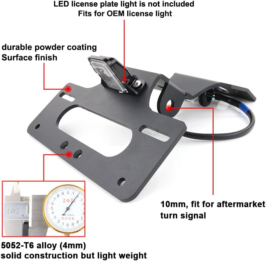 Xitomer Fender Eliminator Fit for CRF300L CRF300 RALLY 2021-2025 Tail Tidy Fit for CRF300RX CRF300RL License Plate Holder Fit for OEM License Light