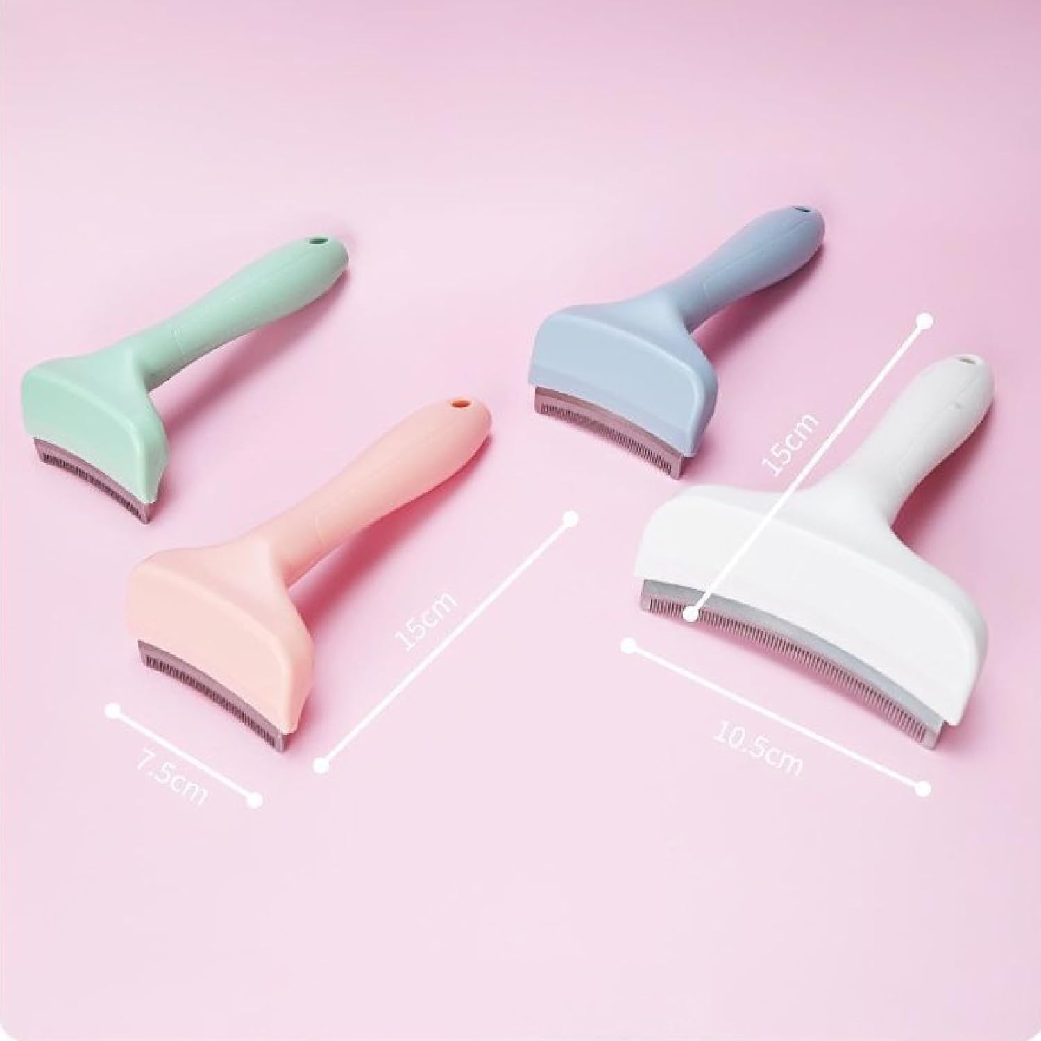 V-Tooth Deshedding Comb for Dogs and Cats, Pet Grooming Brush with Tight V-Shaped Teeth, Hair Removal Tool for Shedding Control, Ergonomic Handle for Short and Long Hair (Blue+Trumpet)