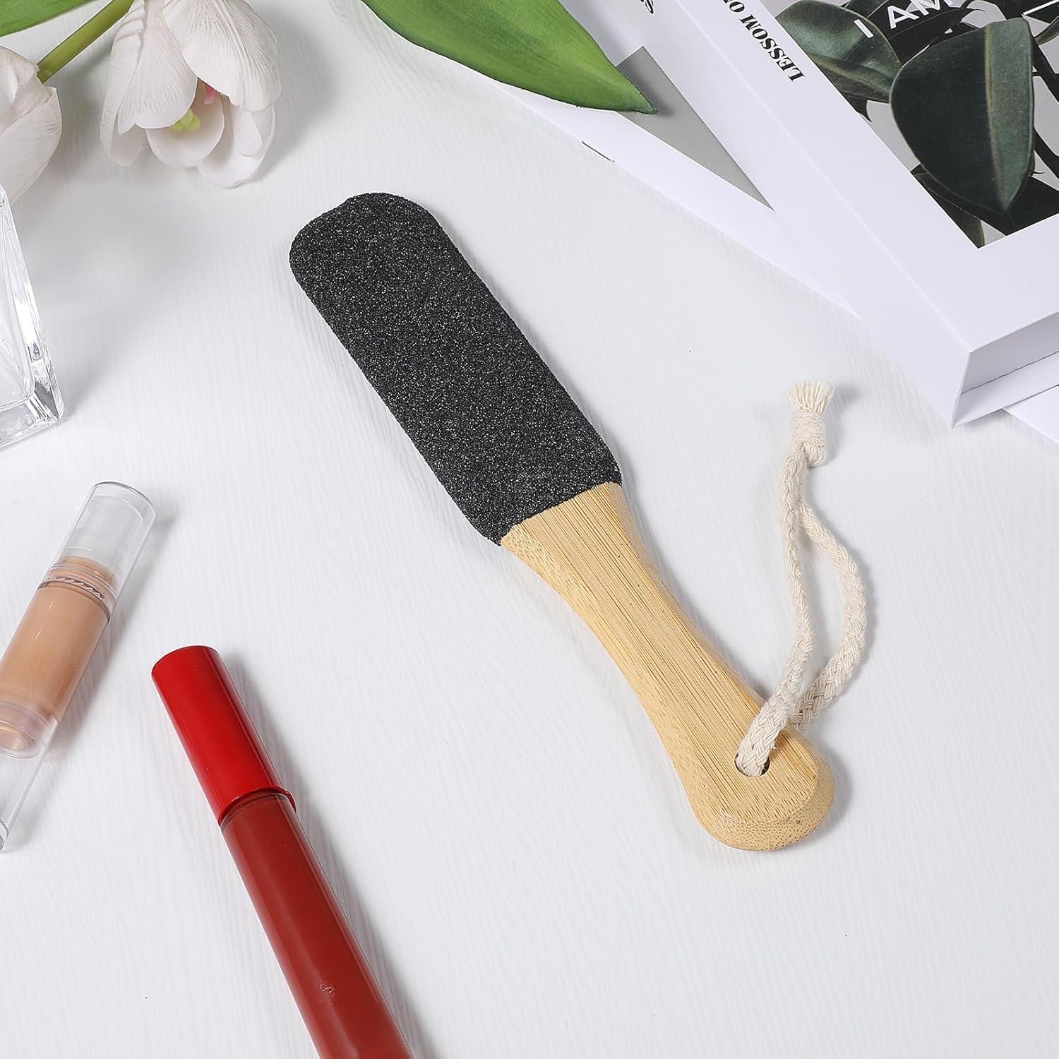 Foot Pumice Stone Pedicure File Foot Scrubber Colossal Exfoliator Pedicure Tool Foot Rasp Pedicure Tools Heel Sander and Dead Skin Scraper for Fit Wet and Dry Feet - 1 Piece, Black image number 5