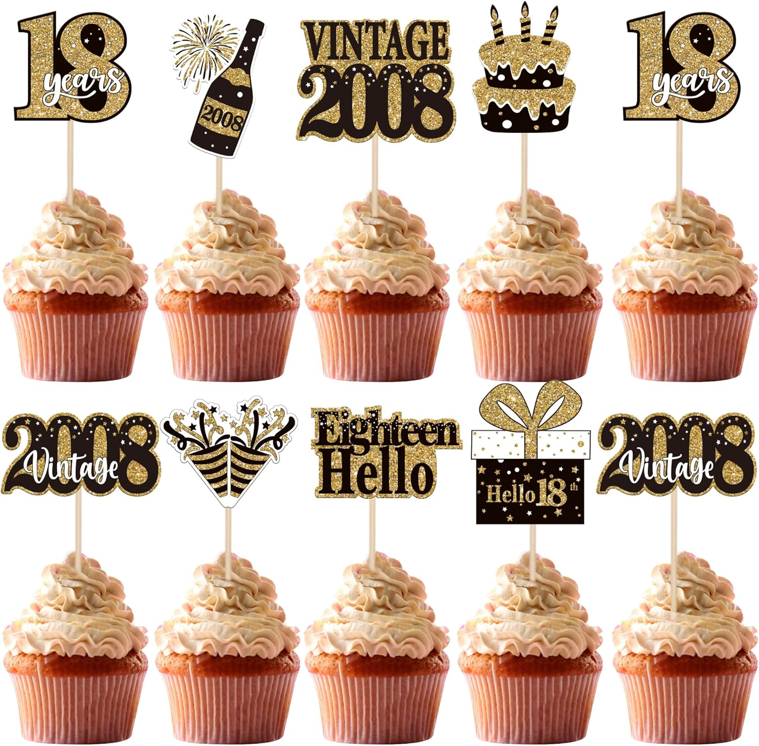 36 Pack Vintage 1956 Cupcake Toppers Cheers to 70Th Birthday Cupcake Picks Hello Seventy Birthday Cupcake Decorations for Happy 70Th Birthday Wedding Anniversary Party Supplies (70Th)