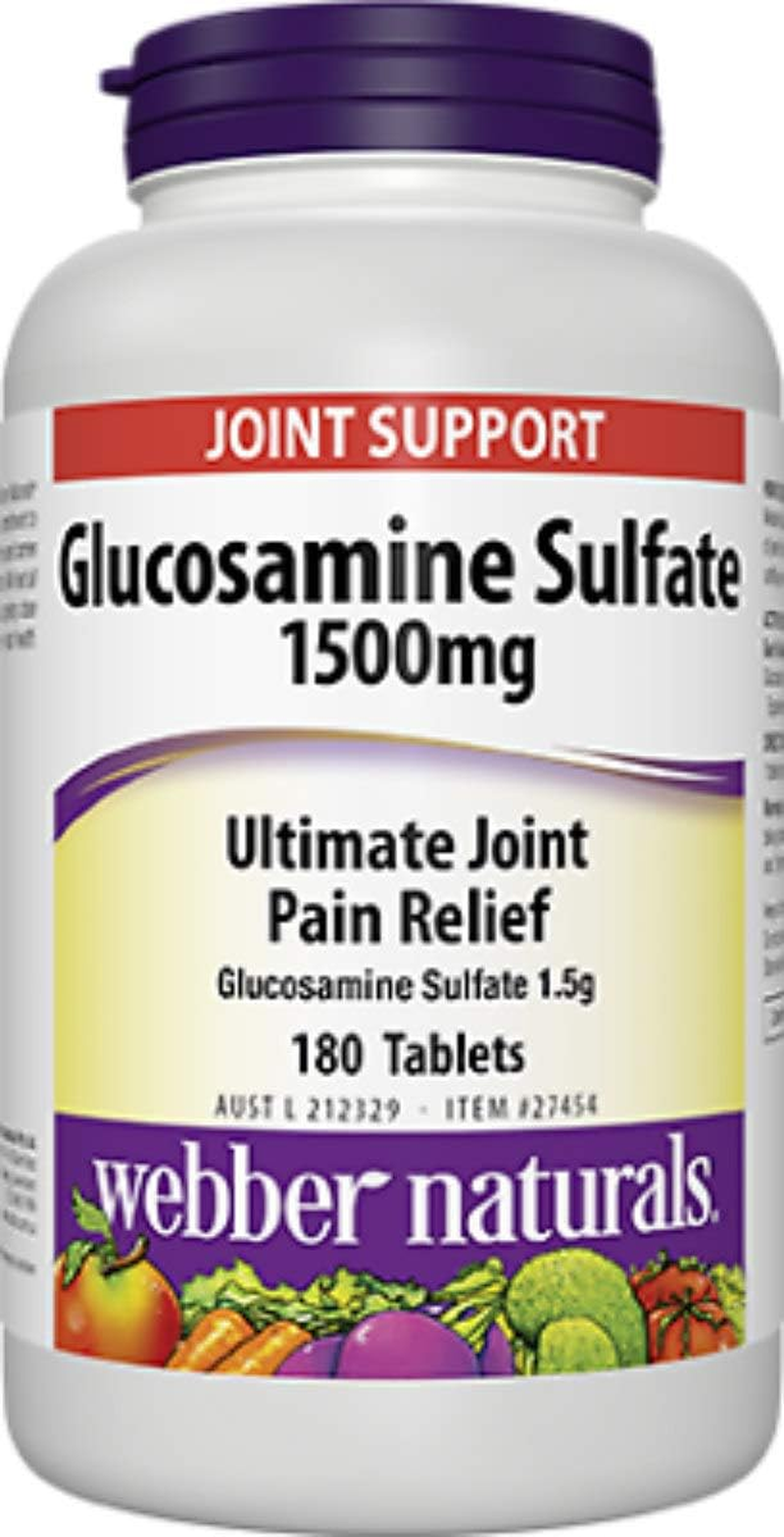 Webber Naturals Glucosamine Sulfate 1500Mg 180 Tablets Ultimate Joint Pain Relief image number 2