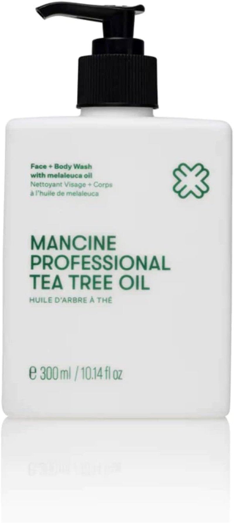 Mancine Professional Face & Body Wash Tea Tree Oil Skin Care Waxing 300Ml