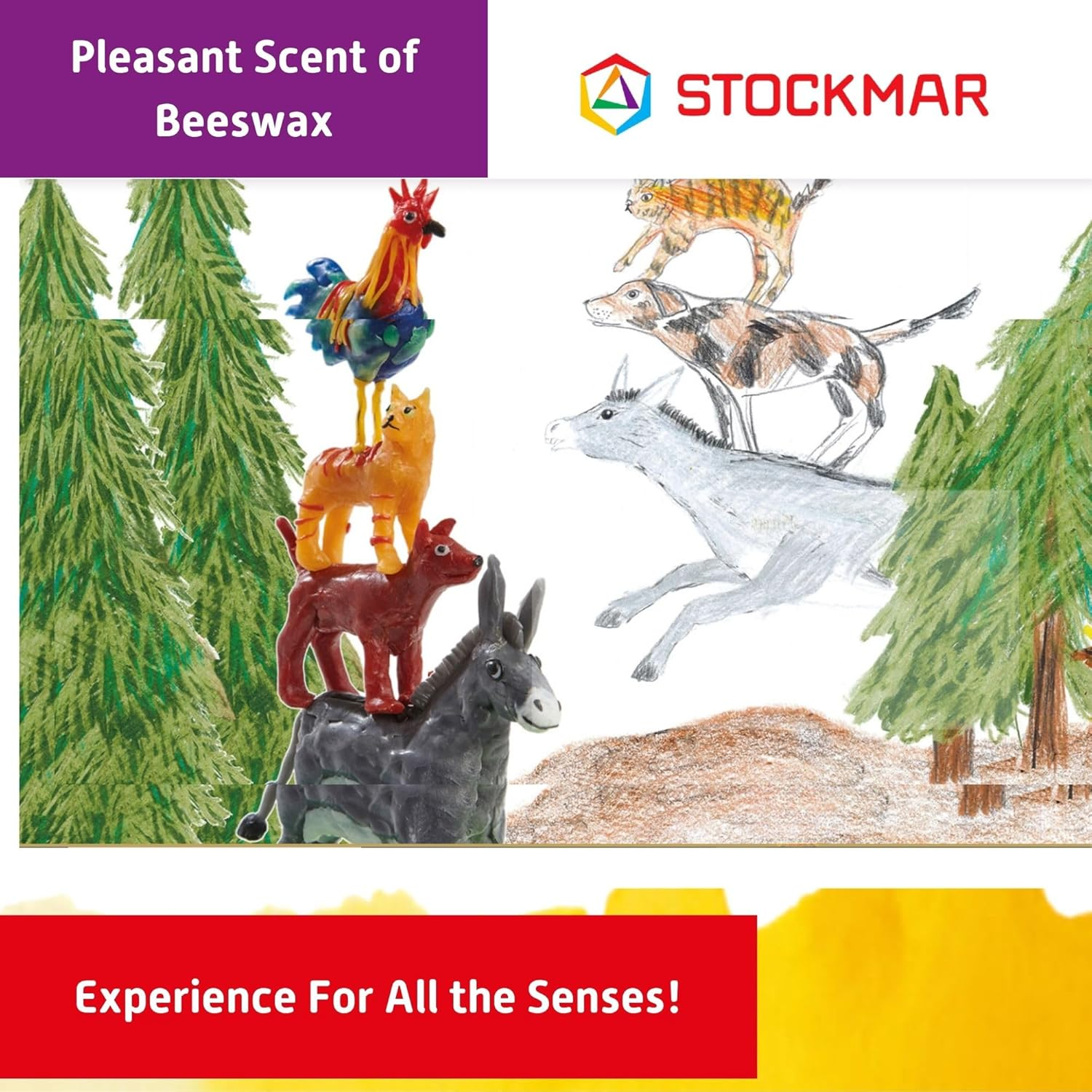 Stockmar Modelling Beeswax, Assorted Colours (Set of 6) image number 4