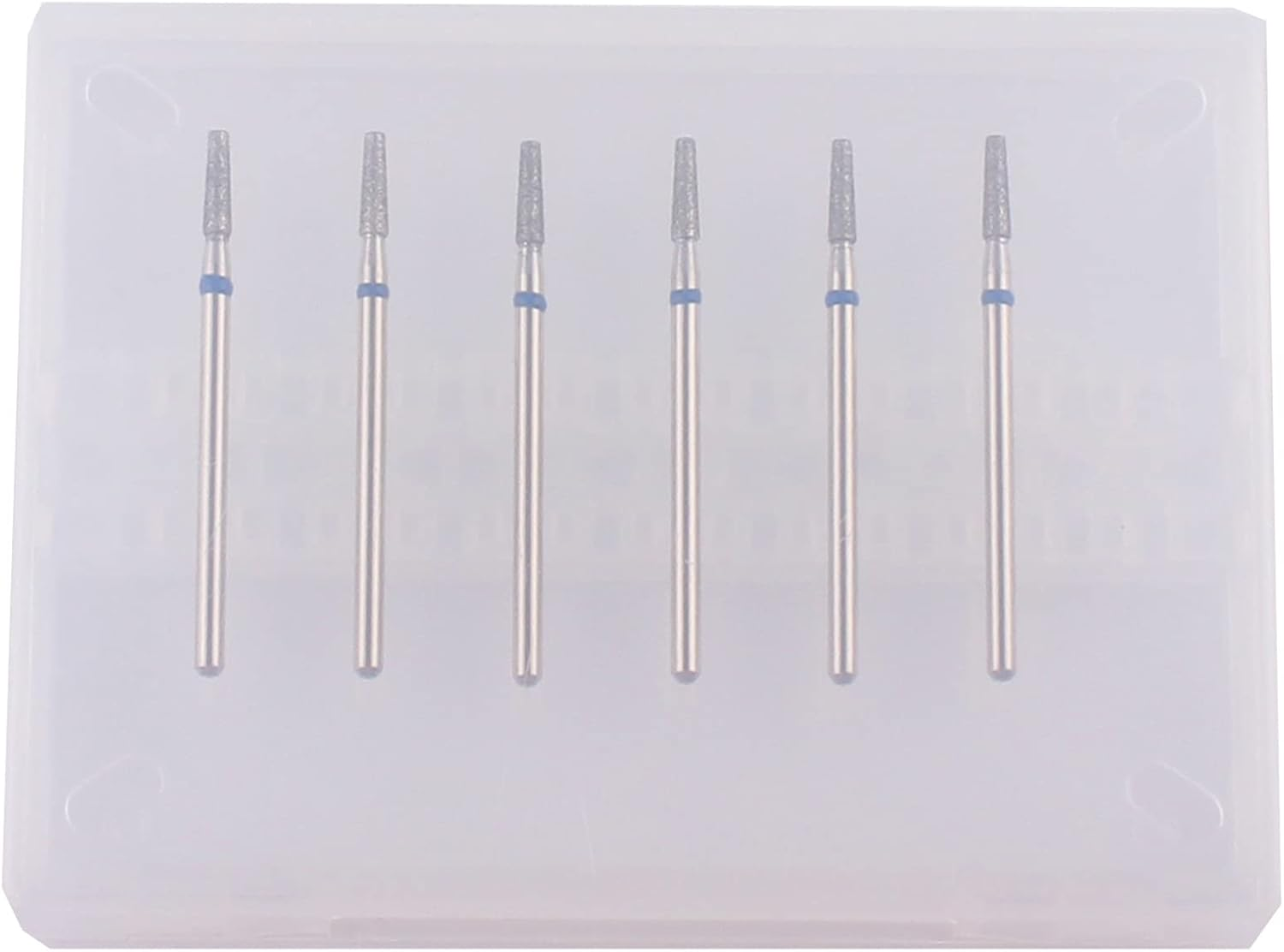 MZCMSL Tapered Barrel Cuticle Drill Bit Set with Case, 6Pcs Pro Diamond Nail Bits for Nail Prep,3/32 Shank Electirc Nail Tool (Medium) image number 4