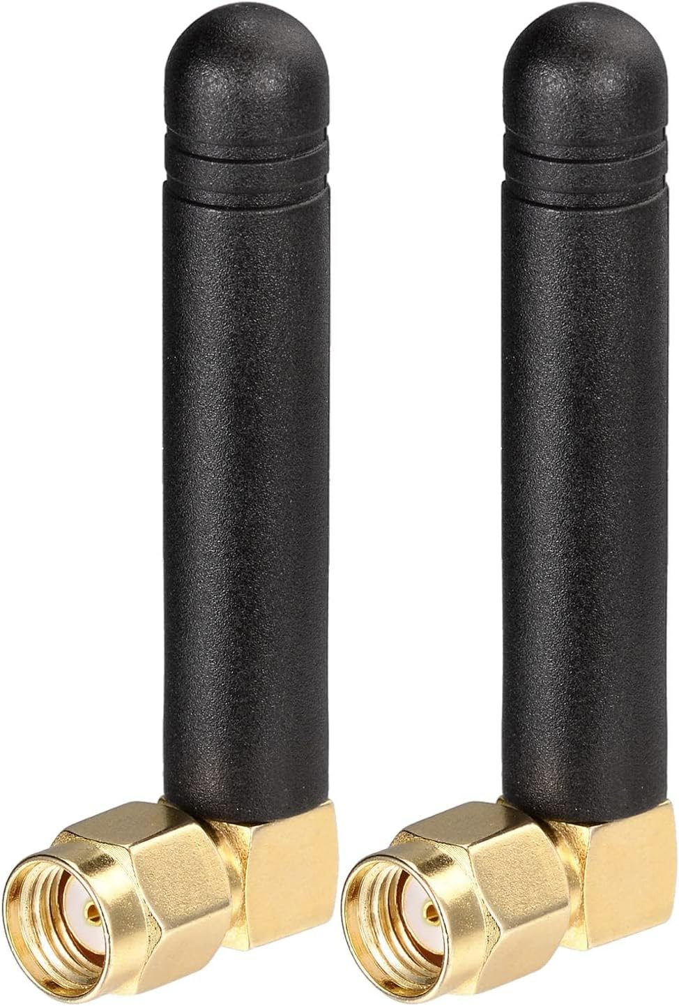 Bingfu Mini Dual Band Wifi 2.4Ghz 5Ghz MIMO RP-SMA Male Right Angle Antenna (2-Pack) for FPV, Bluetooth, USB Adapter, Computer, Pcie Card, Router, Wireless Backup Camera