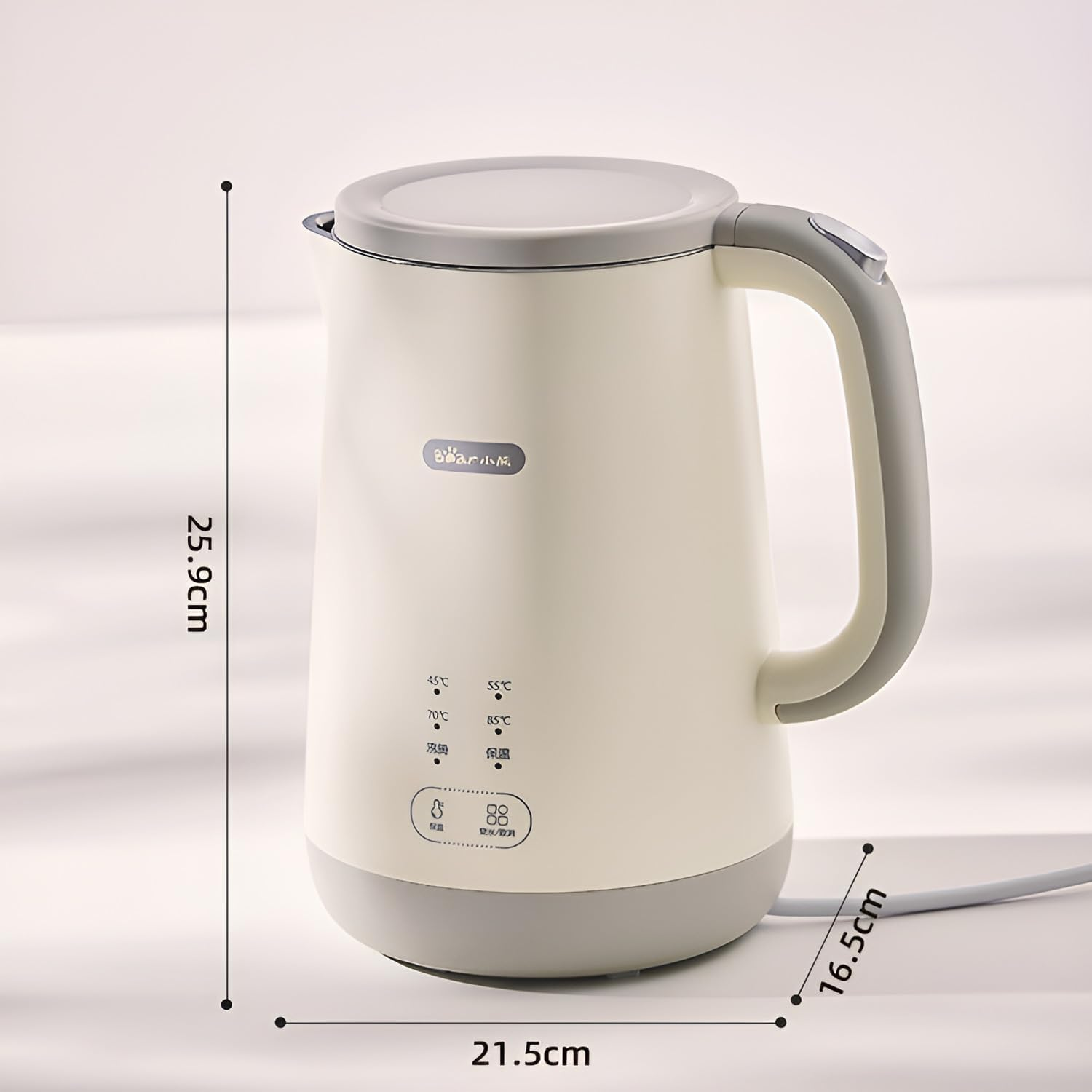 Electric Tea Kettle, BPA Free, 1.7 Liter/ 1800W Hot Water Boiler Heater Pot, Temperature Control, Keep Warmer, Automatic Shut Off, Boil Dry Protection(Au PLUG) image number 3