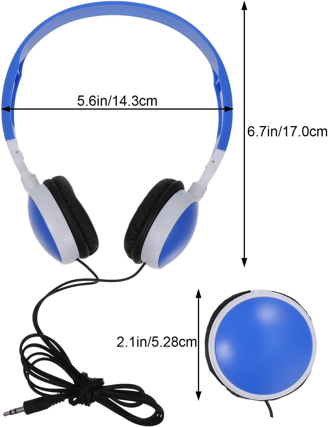 LABRIMP Foldable Stereo Headphones Lightweight over Ear Headset for Cushioned Design for School Study Music Gaming Travel Compatible with Phones and Computers image number 4