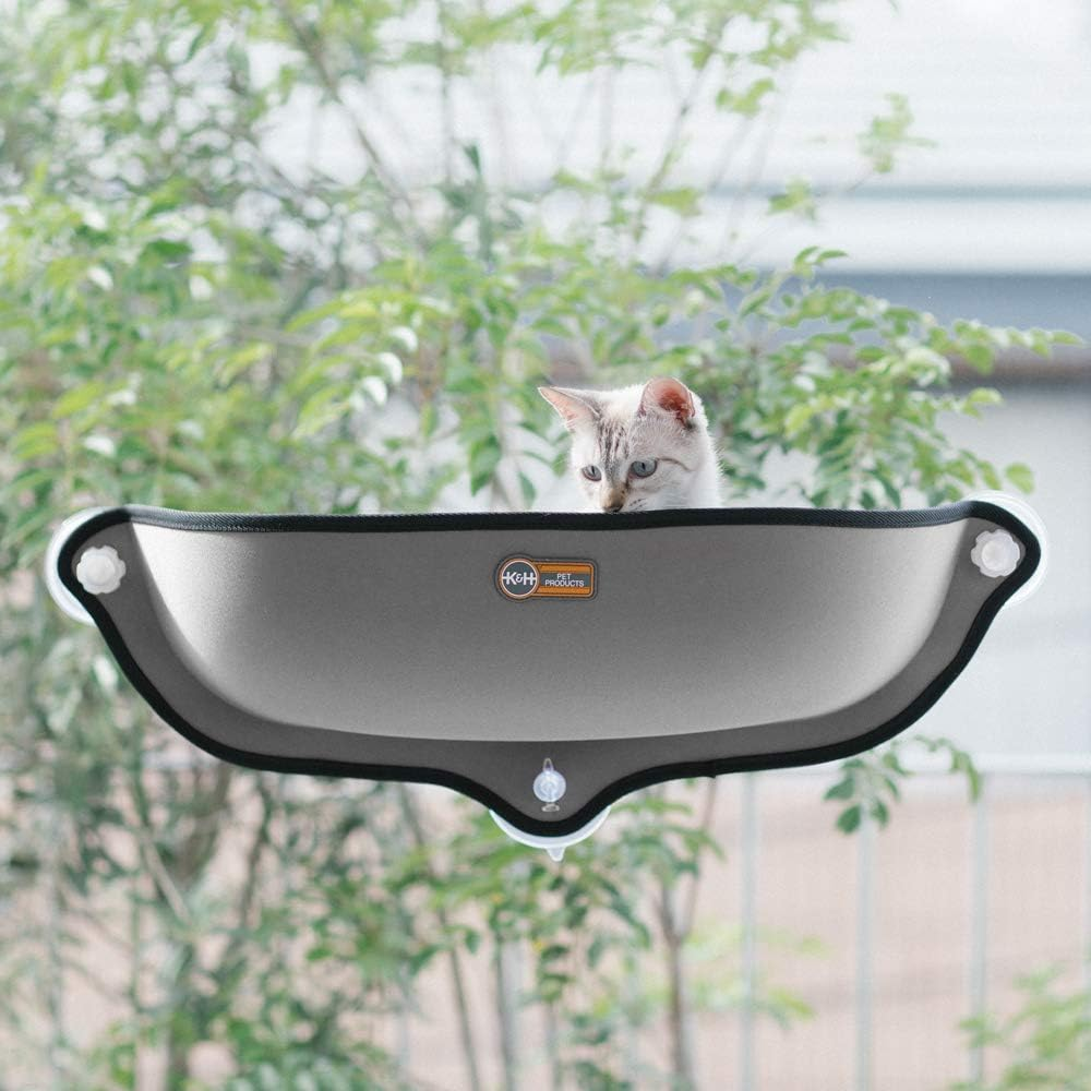 K&H Window Bed Kitty SILL GREY/KHBD6295GR/WINDOW 6295GR/WINDOW Bed Suction CAT Bed Screw Bed Suction CAT Bed Suction CAT Bed Grey/Screw CAT Bed Suction CAT Bed Grey CAT Bed