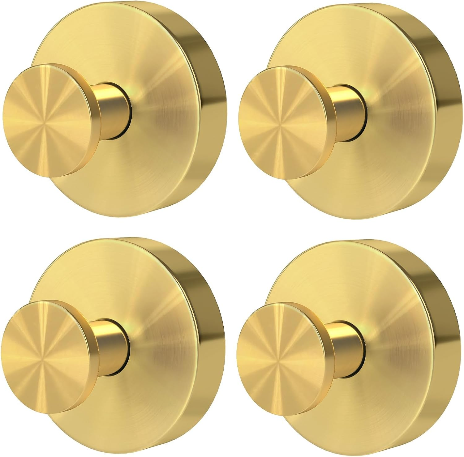4Pcs Strong Suction Cup Hooks for Shower, No Drill Towel Hooks for Bathrooms, Bathroom Hooks, Suction Hooks,Towel Holder for Bathroom Wall, Kitchen, Glass, Mirror (Gold, 4 Pcs) image number 4