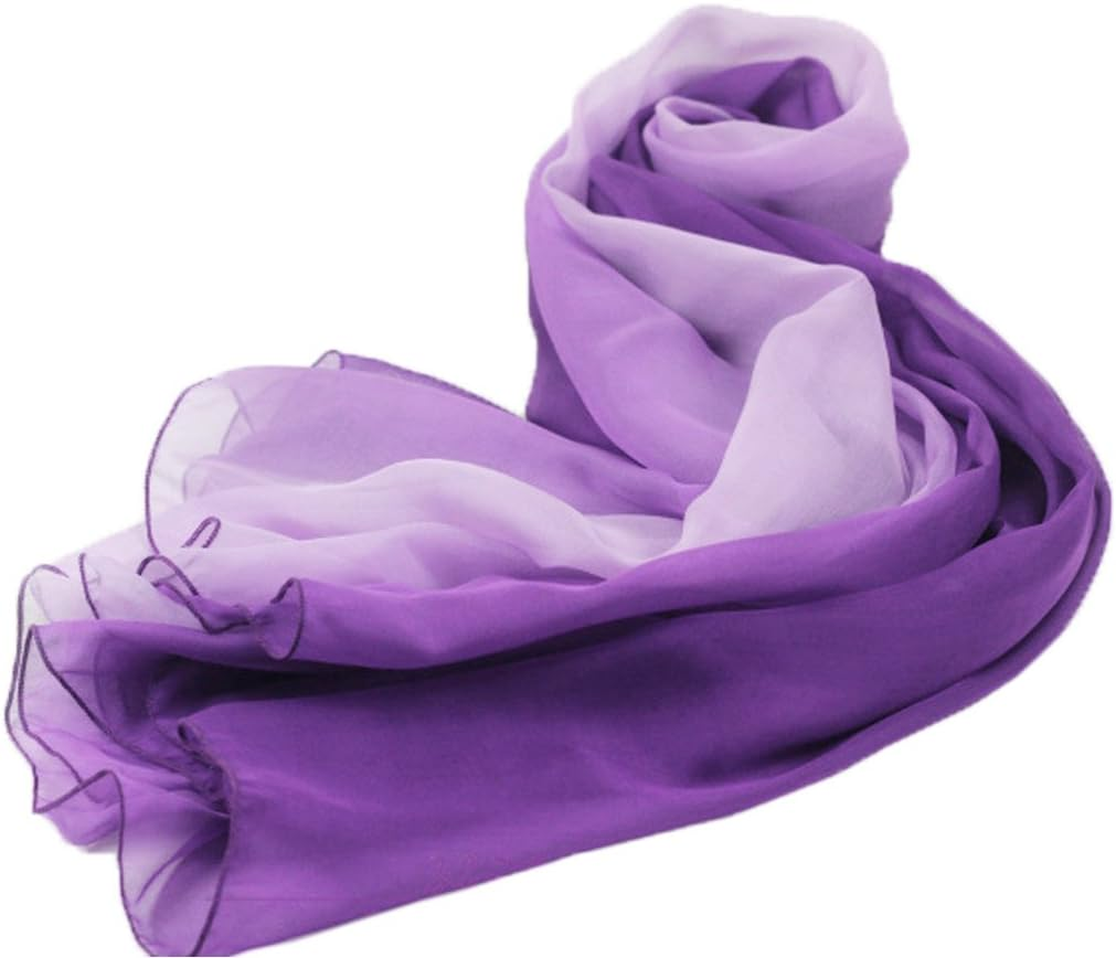 SNUG STAR Cotton Silk Scarf Elegant Soft Wraps Color Shade Scarves for Women - Colorful Gold Thread(Blue) image number 4