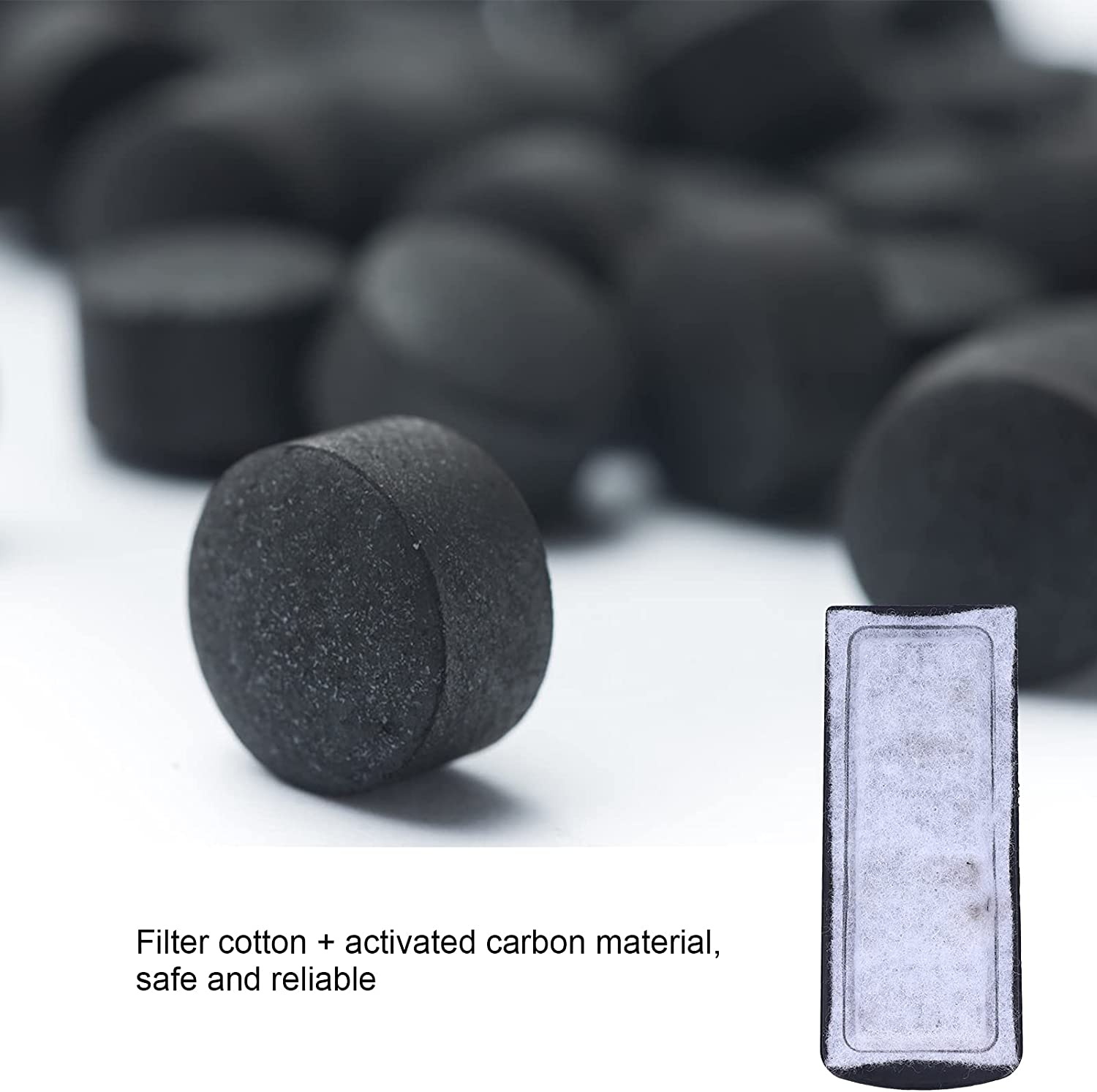 6Pcs Aquarium Filter Cotton Replacement Captures and Fish Surplus Heavy Metals and More Simply Rinse to Cleanup for Fish Tanks image number 4