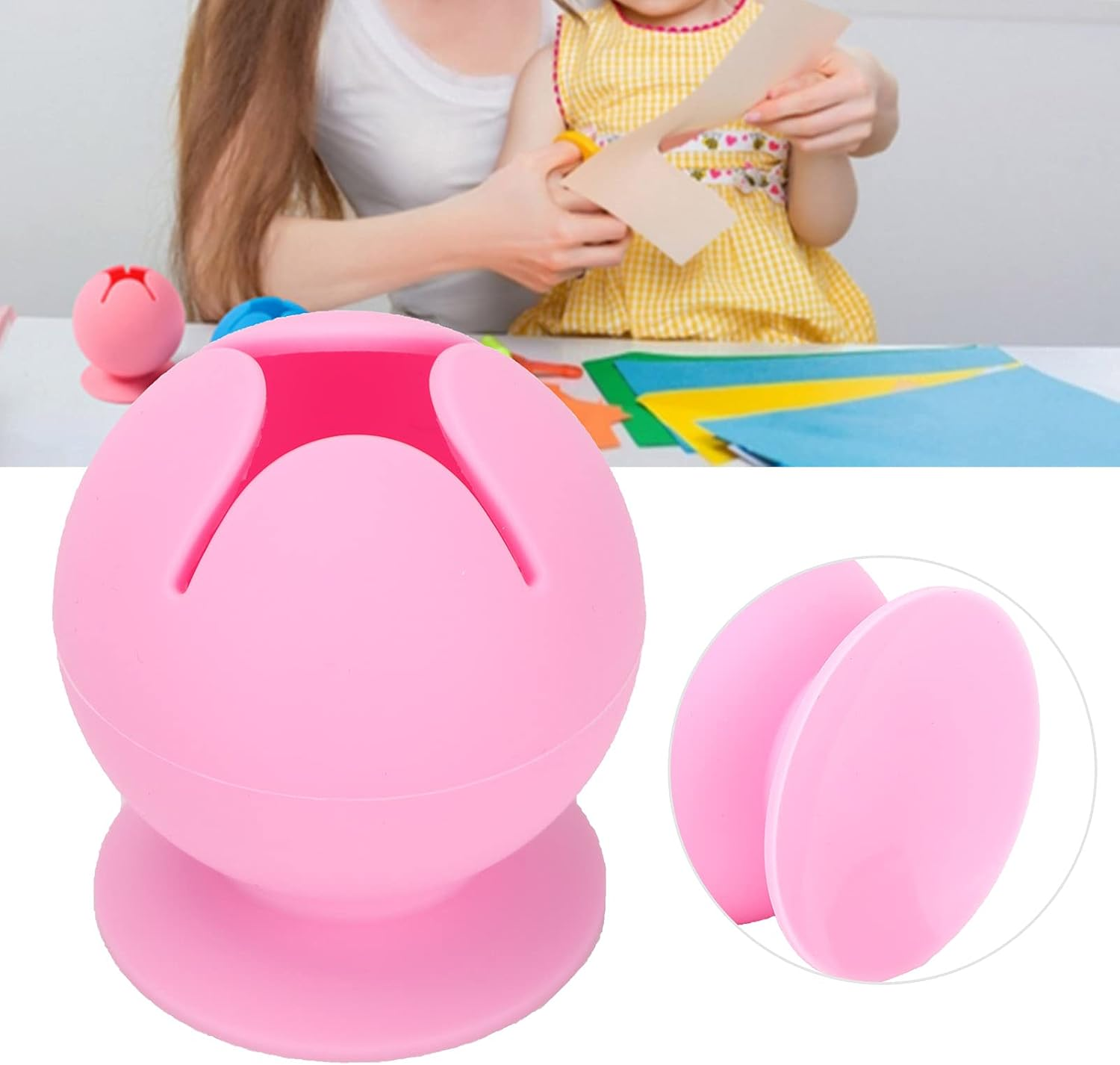 Scrap Collector, Desk Storage Absorbed Suctioned Scrap Collector with 1 Pcs for All Weeding Tools(Pink) image number 6