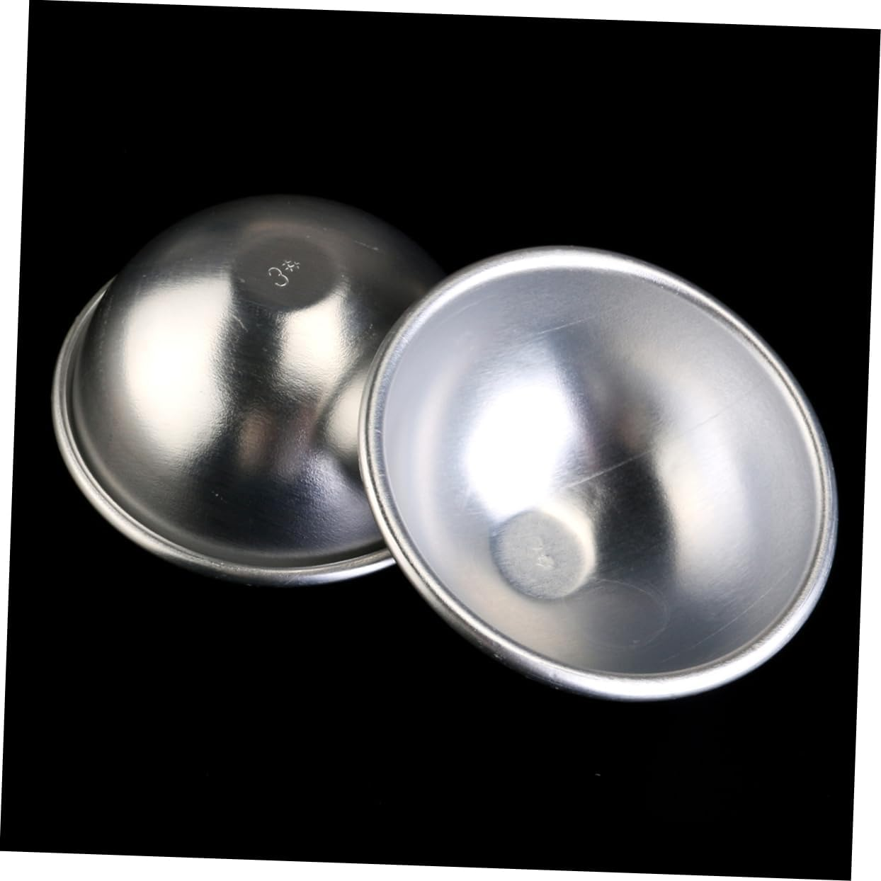 SEWACC 6Pcs Metal Bath Ball Mold for Making Bath Bombs for Soap Making and Reusable Shape Mold image number 1