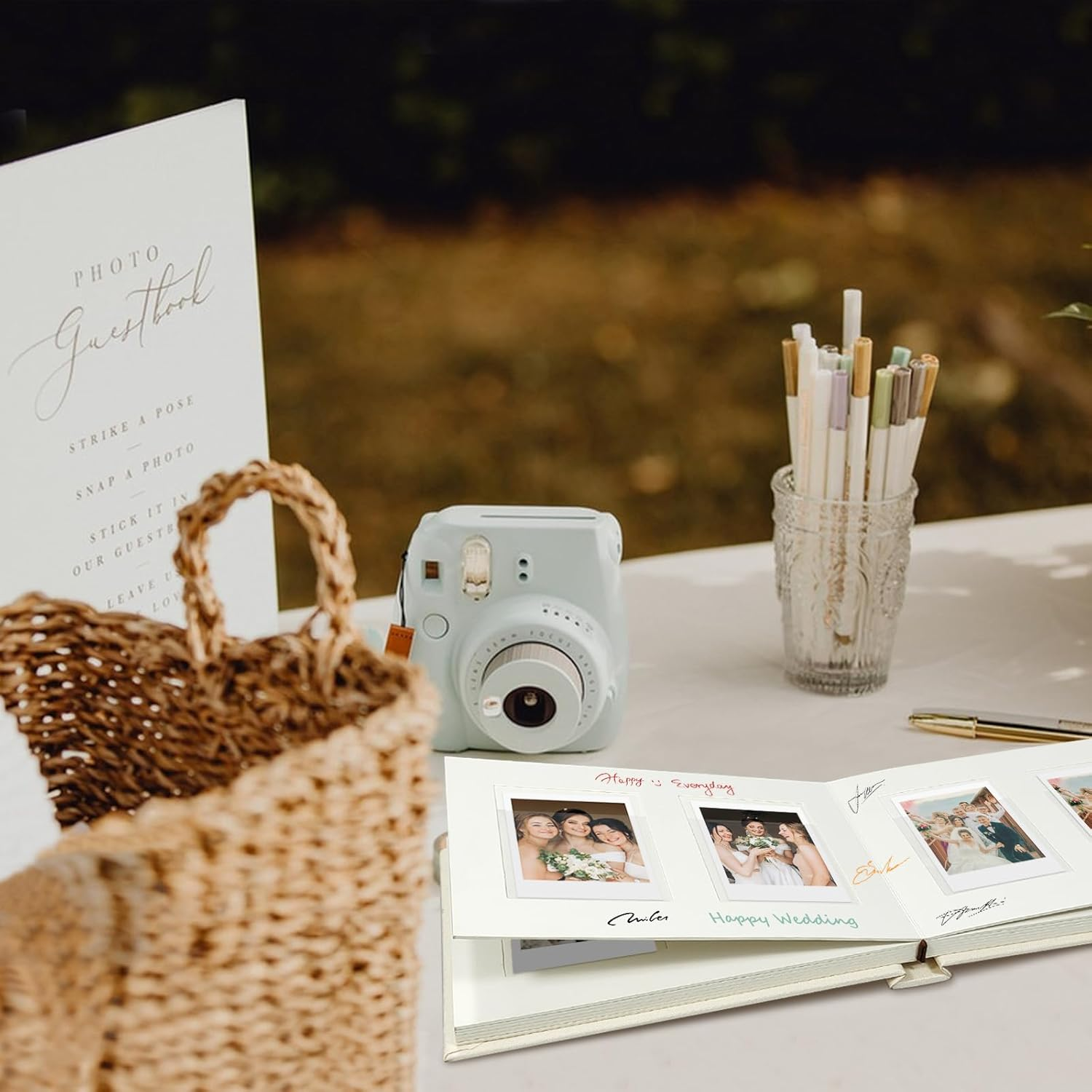 Instax Mini Photo Album Hardcover with 52 Pockets - Extra Wide Writing Space for Fujifilm, Polaroid, HP Sprocket & KPOP Photo Cards, Kuword Premium Acid-Free Photo Book Gift (Beige) - Burgundy image number 3