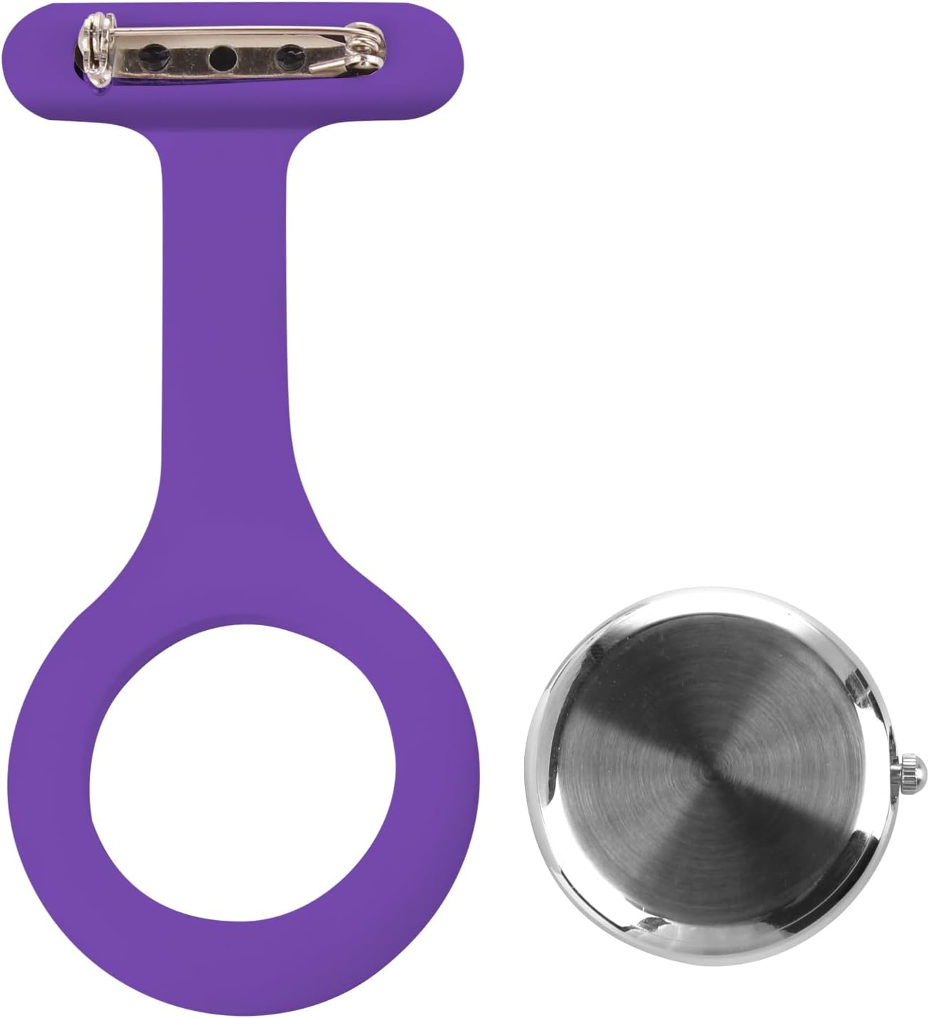 T Tersely 3 Pack Nurse Watch Brooch, Nurse Fob Watches, Silicone Nurse Doctor Brooch Fob Watch Lapel Pin Clip on Hanging Pocket Watch for Men Women image number 5