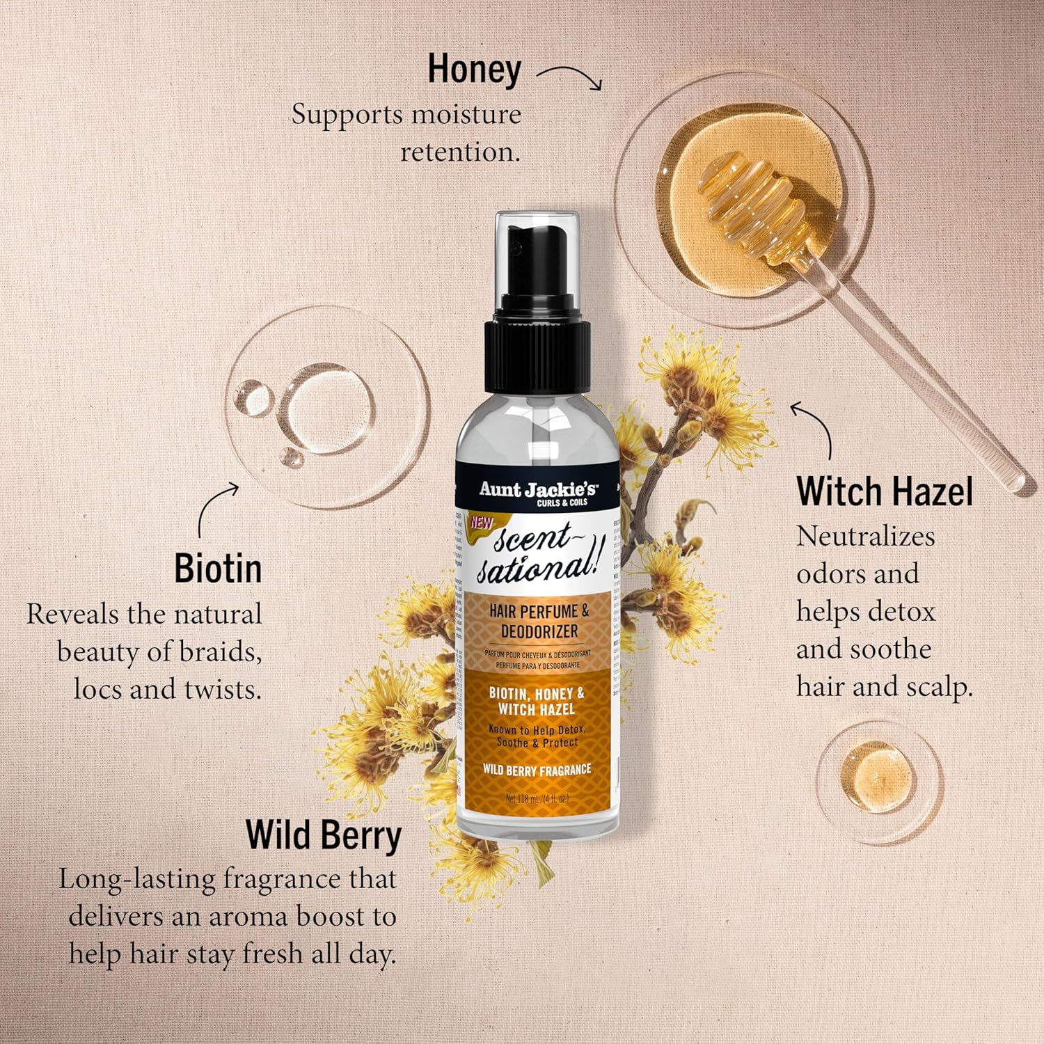 Aunt Jackie'S Scent-Sational Hair Perfume & Deodorizer 118Ml(4Oz) image number 4