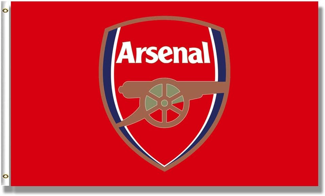 Eksent Arsenal Flag Banner 3X5 Feet Soccer New Futbol Club Red with Metal Grommets(Bright & Vibrant 150D Polyester) with Two Grommets for Garage Man Cave Durable image number 2