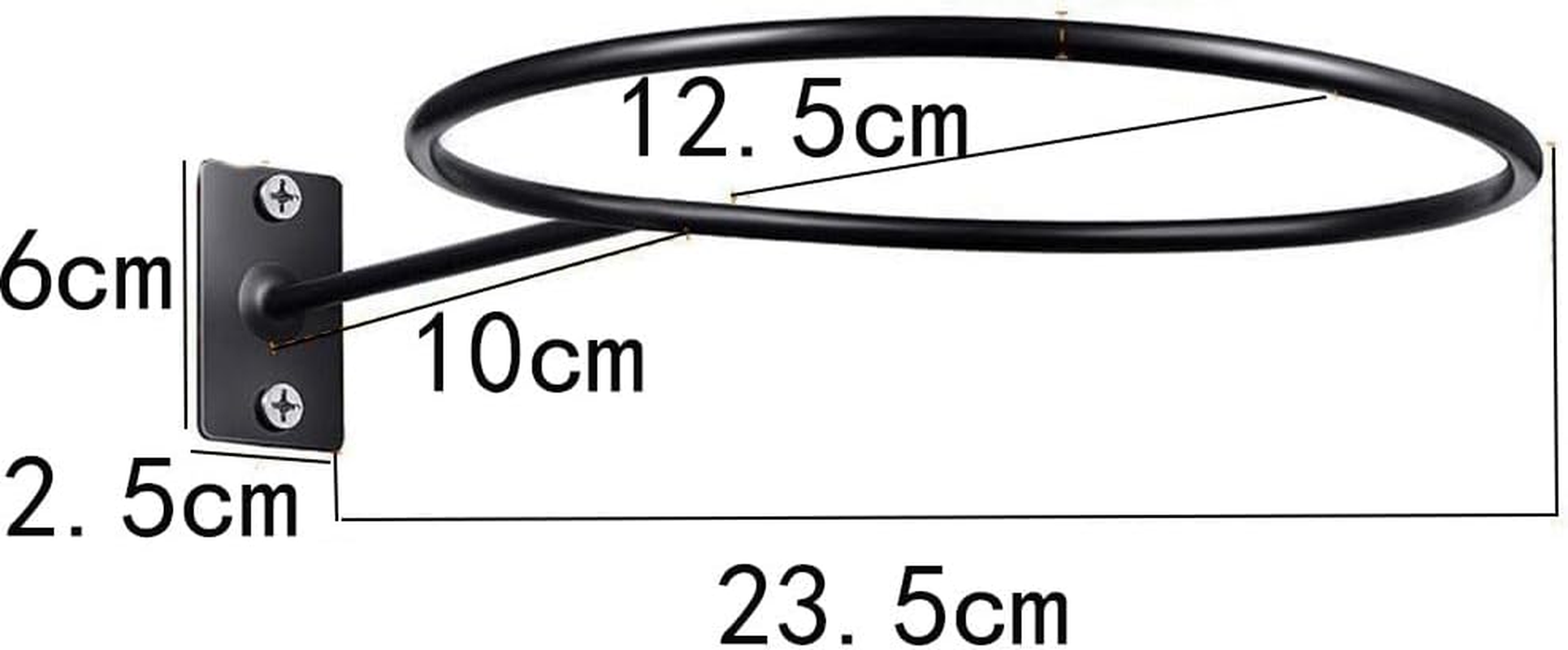 Armastuse 8 Pcs Metal Ball Holder Wall Mount, Metal Ball Holder Black Ball Rack Holder for Soccer Basketball Volleyball Rugby Football(Black) image number 1