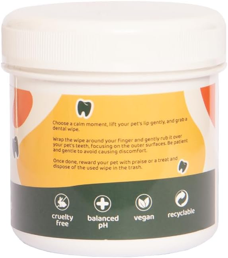 Pa & Paws Pet Dental Finger Wipes &ndash; 50Pcs | Fresh Breath & Oral Hygiene for Dogs & Cats | Peppermint | Safe & Easy Pet Tooth Cleaning image number 6